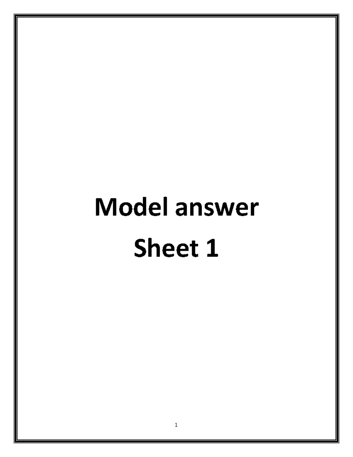 Materials Science Model Answer Sheets 1-4: Definitions & Properties ...