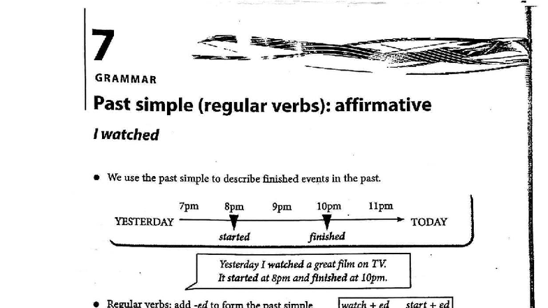 Past Simple & Continuous Grammar Notes (ENG101) - Studocu