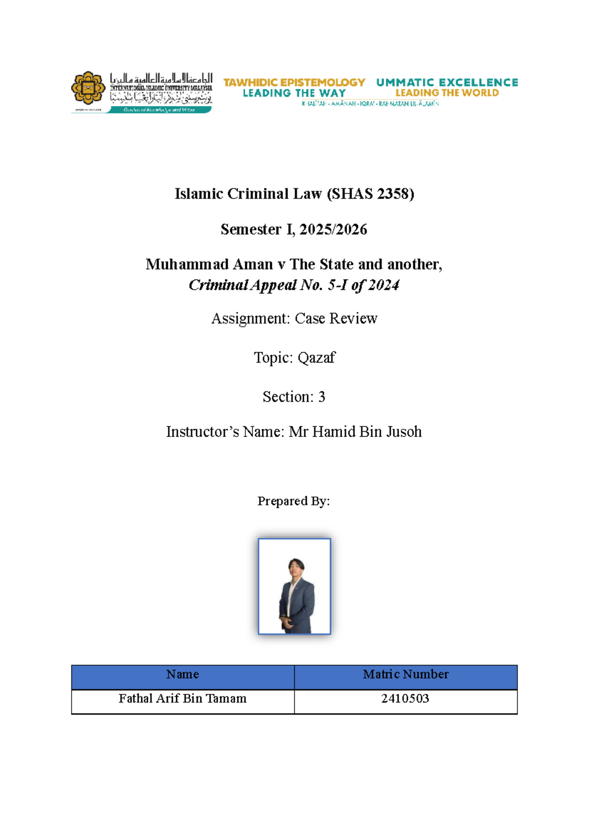 Case Review: Muhammad Aman v The State (SHAS 2358) - Qazaf Analysis ...