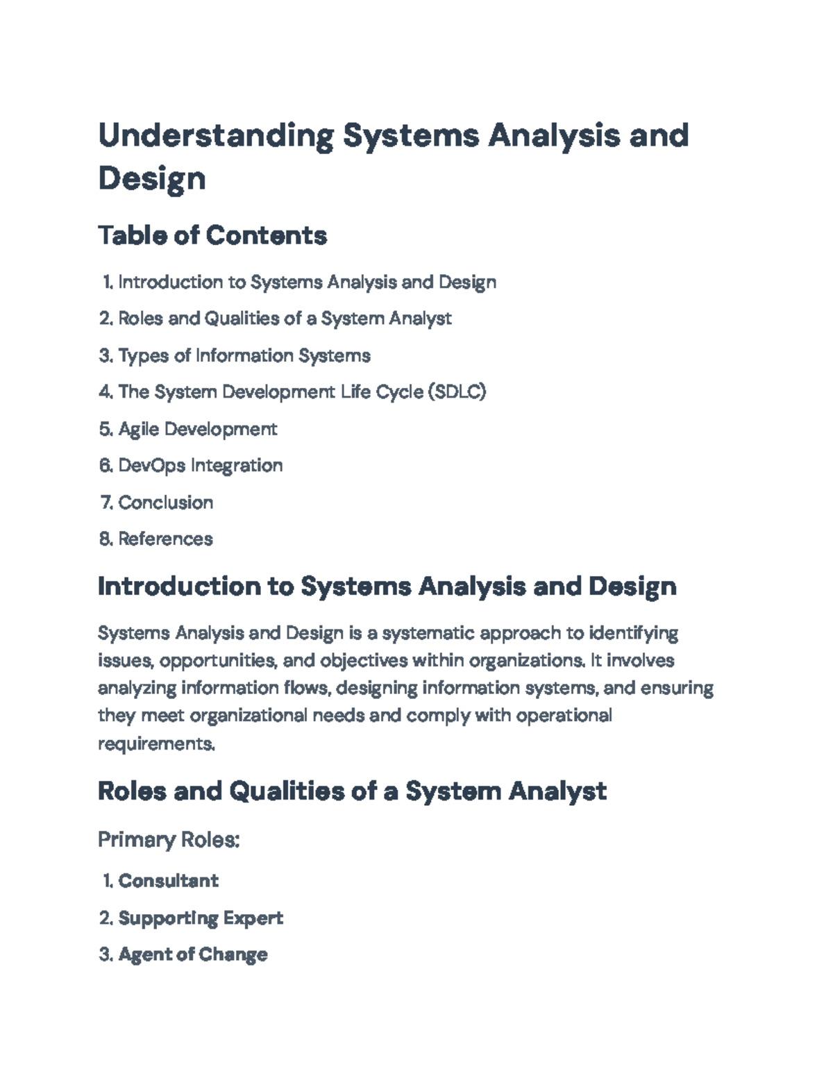 Title: Comprehensive Guide to Systems Analysis and Design (CS 101 ...