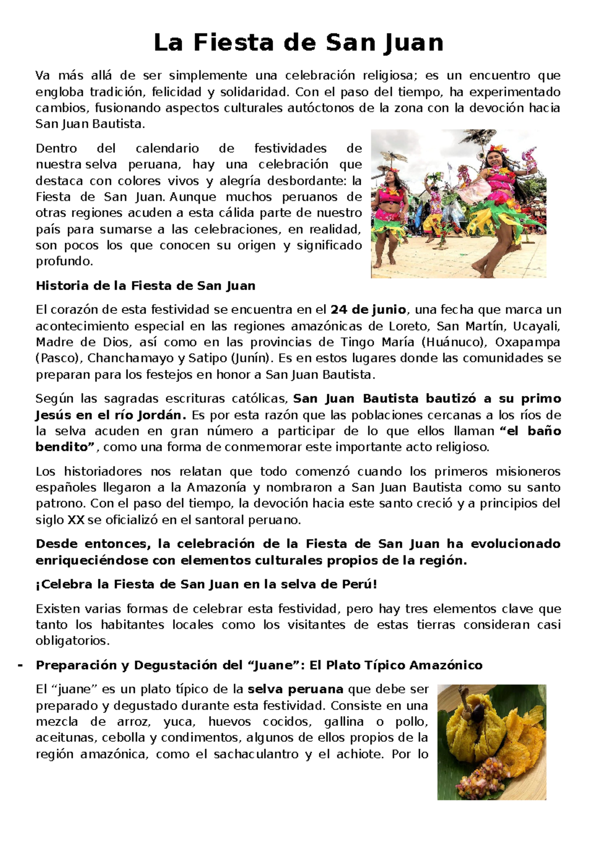 La Fiesta de San Juan: Tradición y Celebración en la Selva Peruana ...