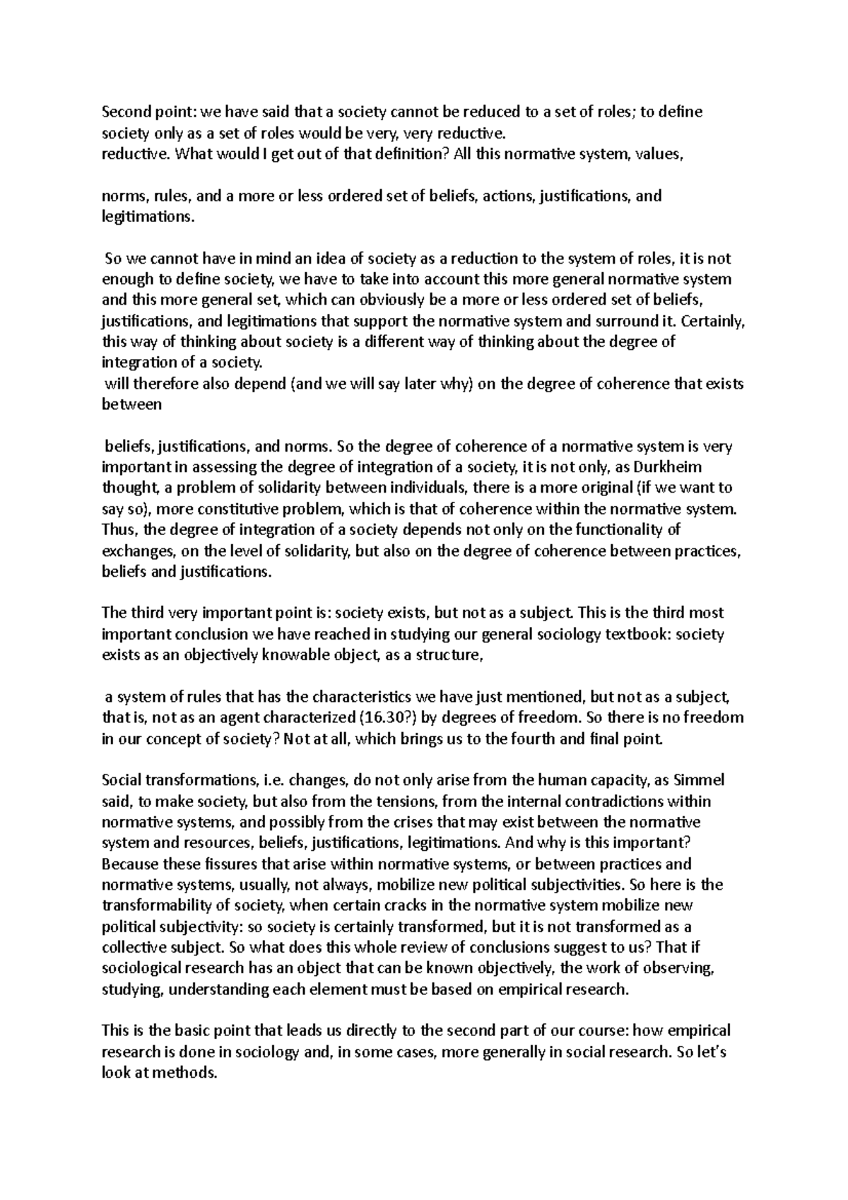 General Psychology - Society: Integration, Normative Systems & Methods ...