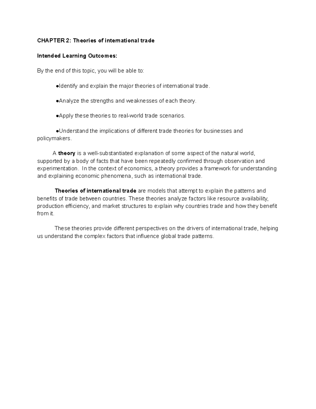 IBT Chapter 2 Lesson 1 - Theories of International Trade: Mercantilism ...