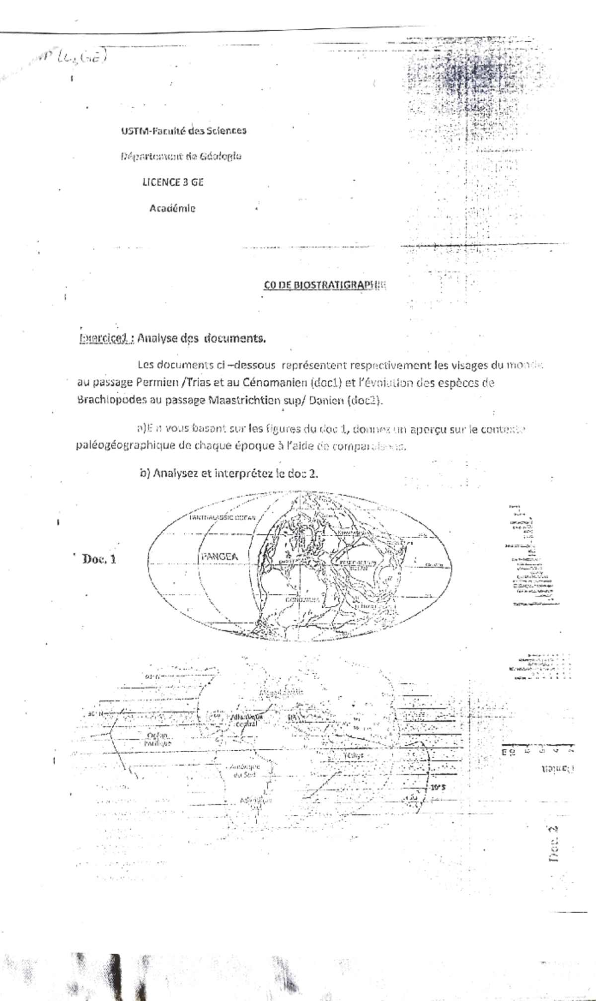 Biostratigraphie - resumé de cours - FULGE) des Sciences Département ...