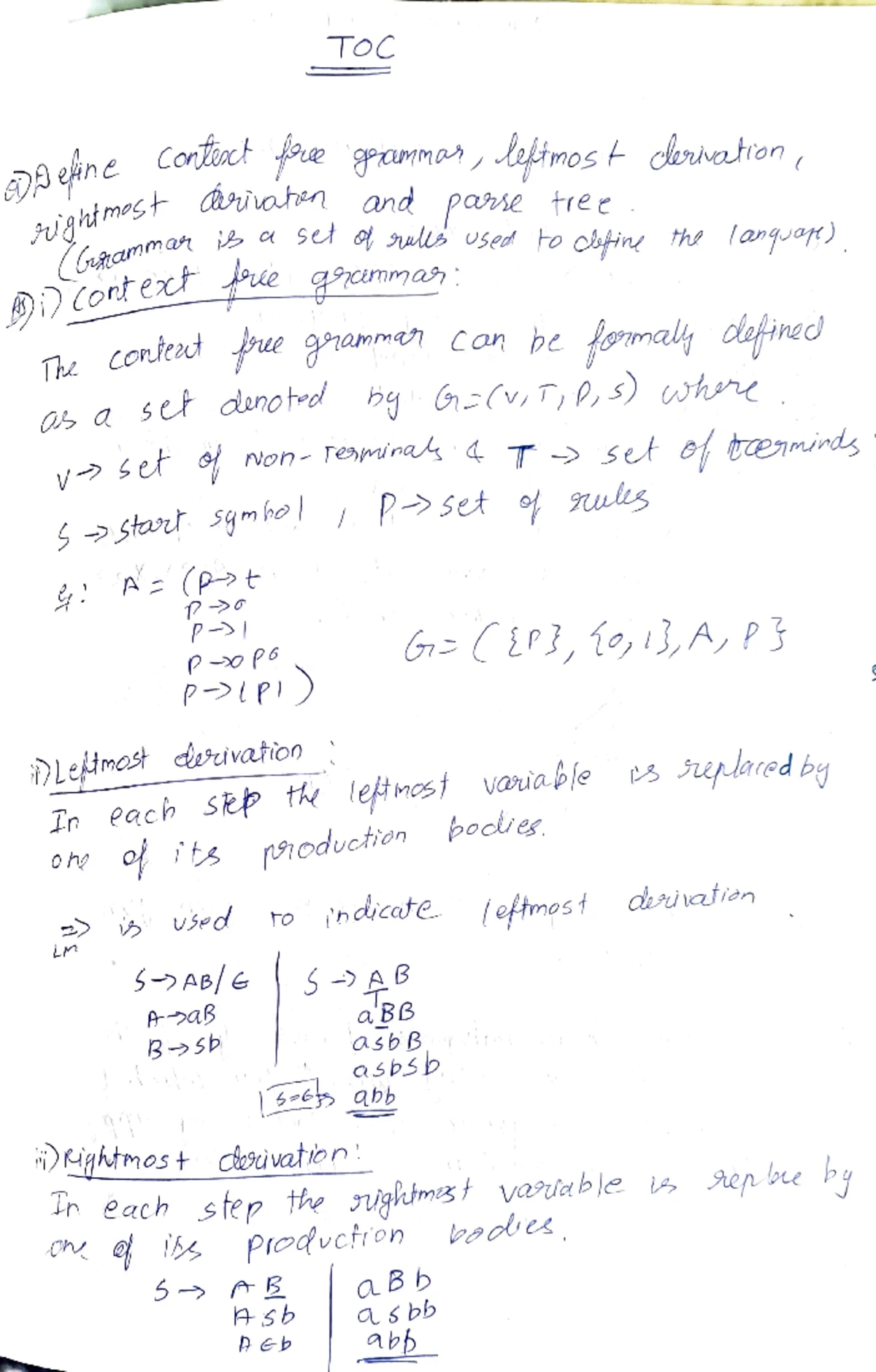 TOC imp questions IA2 - Important - TOC questions (IMP) 10 Define ...