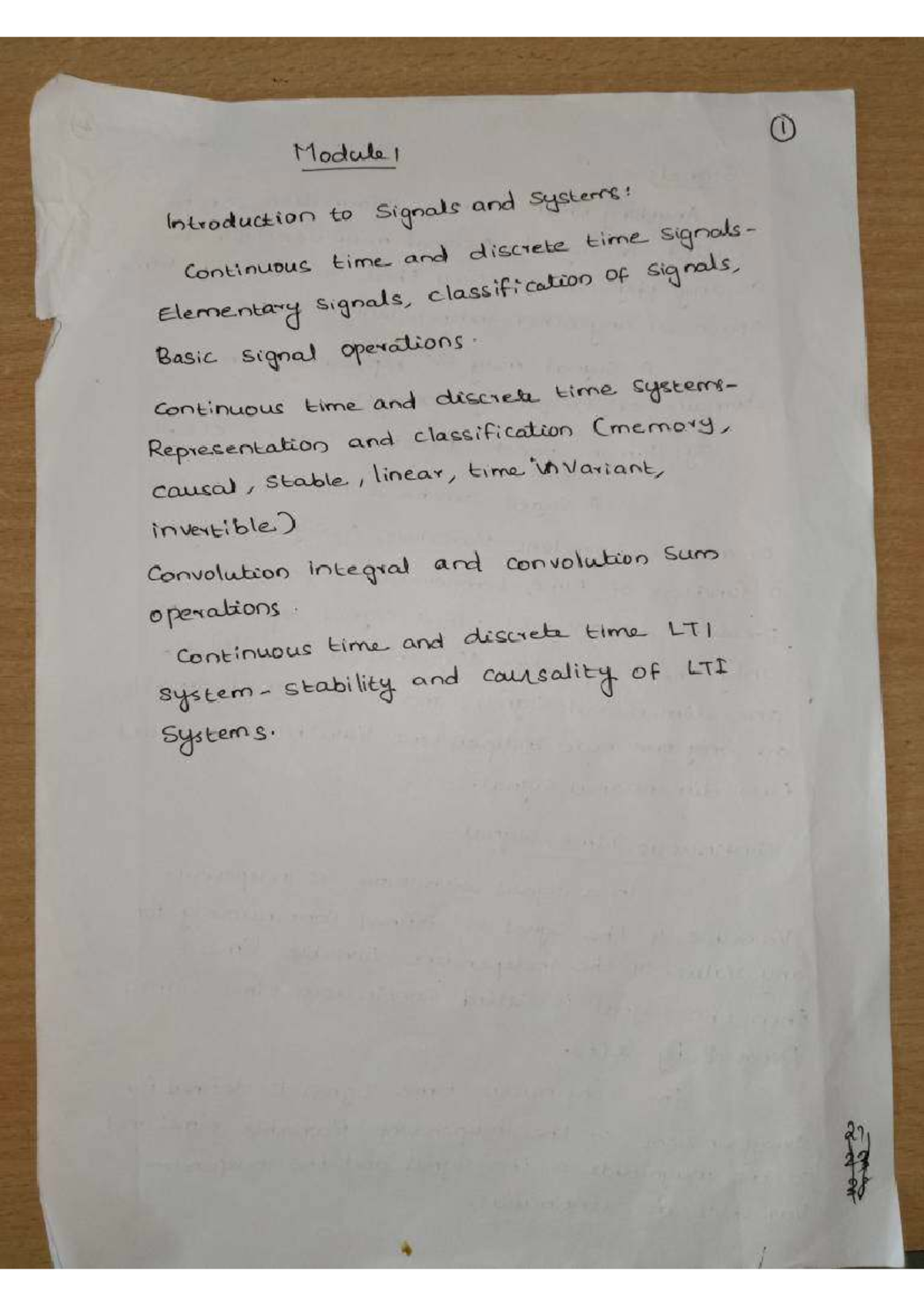 SS Mod 1 - Continuous Time Signals and Basic Operations Notes - Studocu