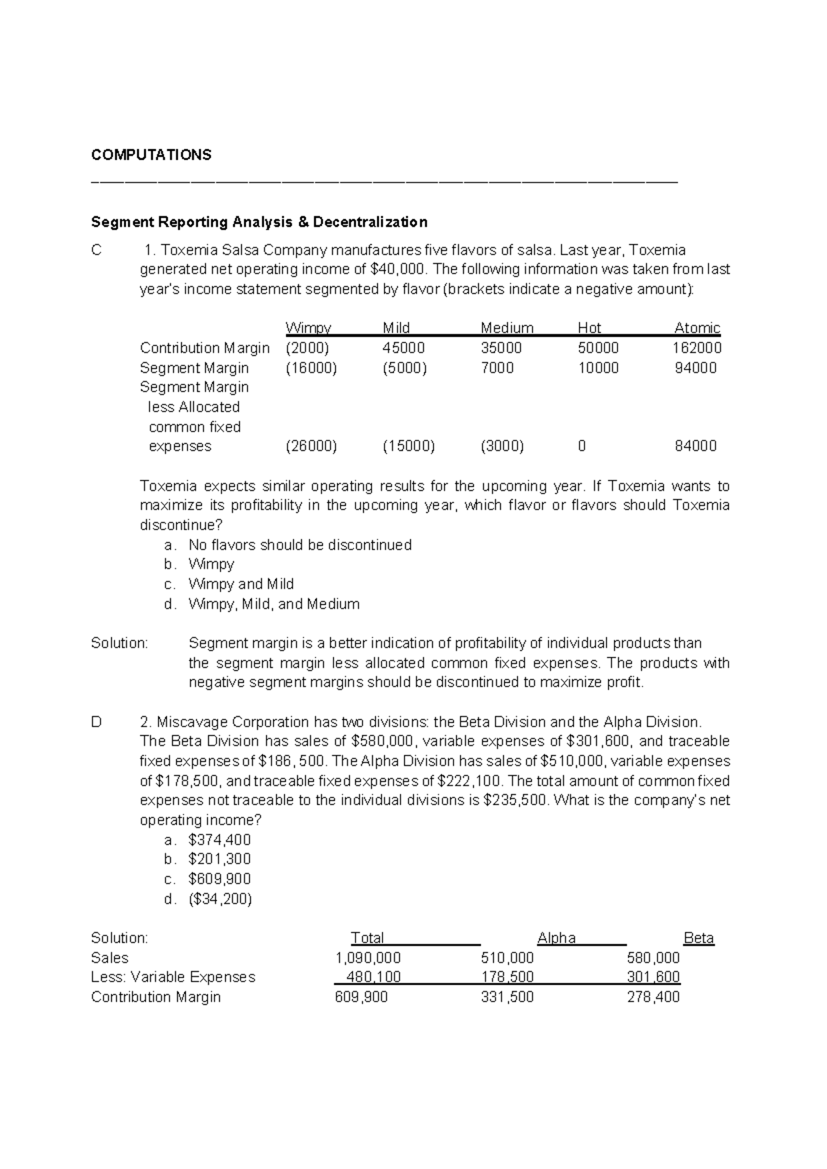 431116807-MA2 - Segment Reporting Analysis & Decentralization Tutorial ...