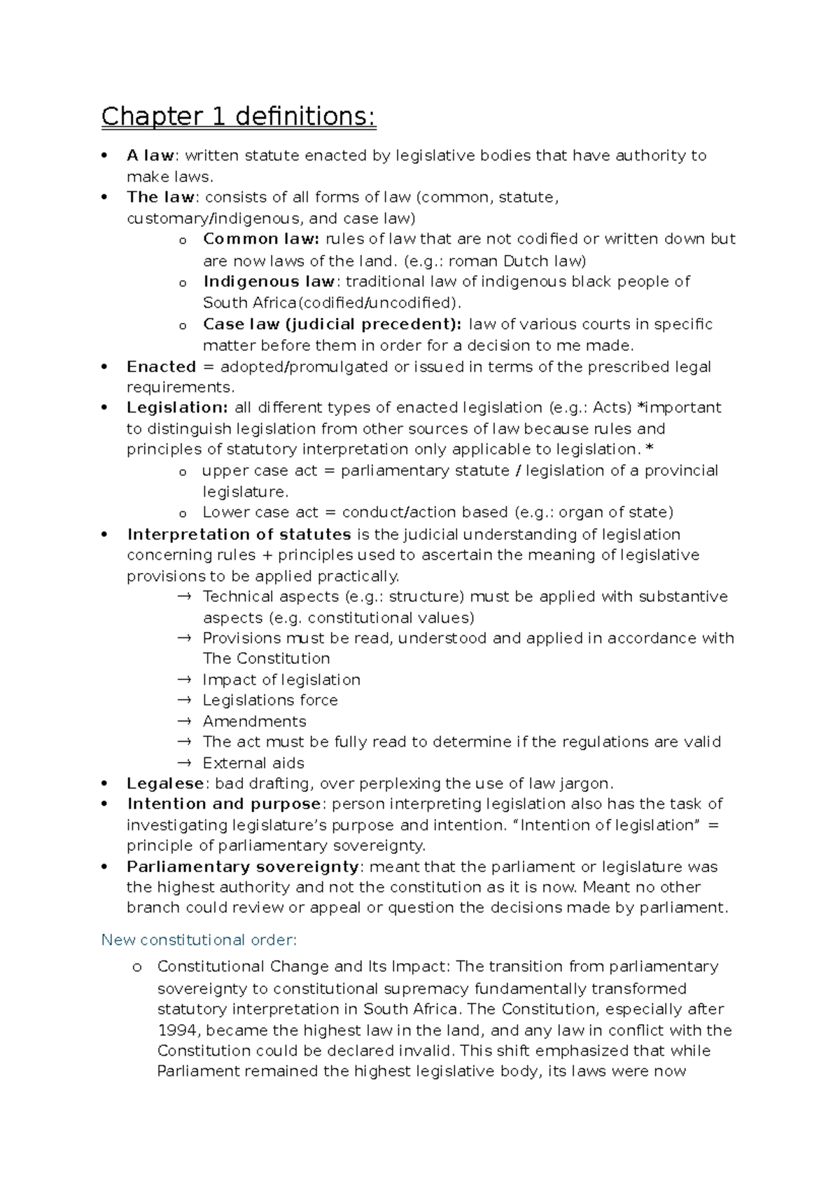 Legal Interpretation: Chapter 1 Definitions and Statutory Framework ...