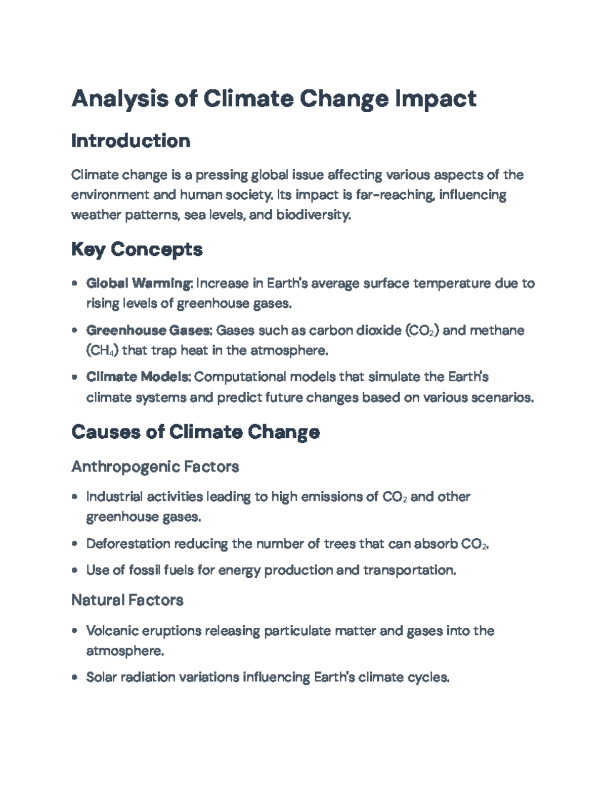 Climate Change Impact Analysis: Causes, Effects & Strategies - Analysis ...