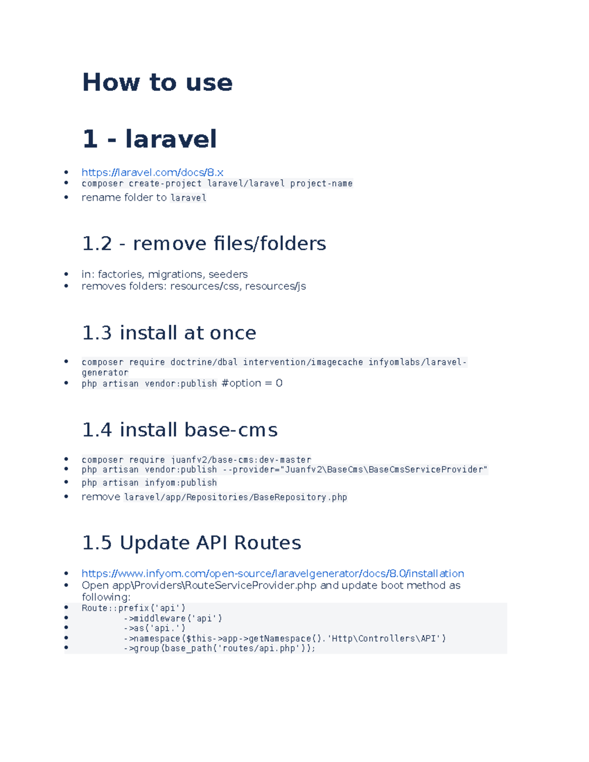 Laravel Setup Guide: Installation and Configuration Steps - Studocu