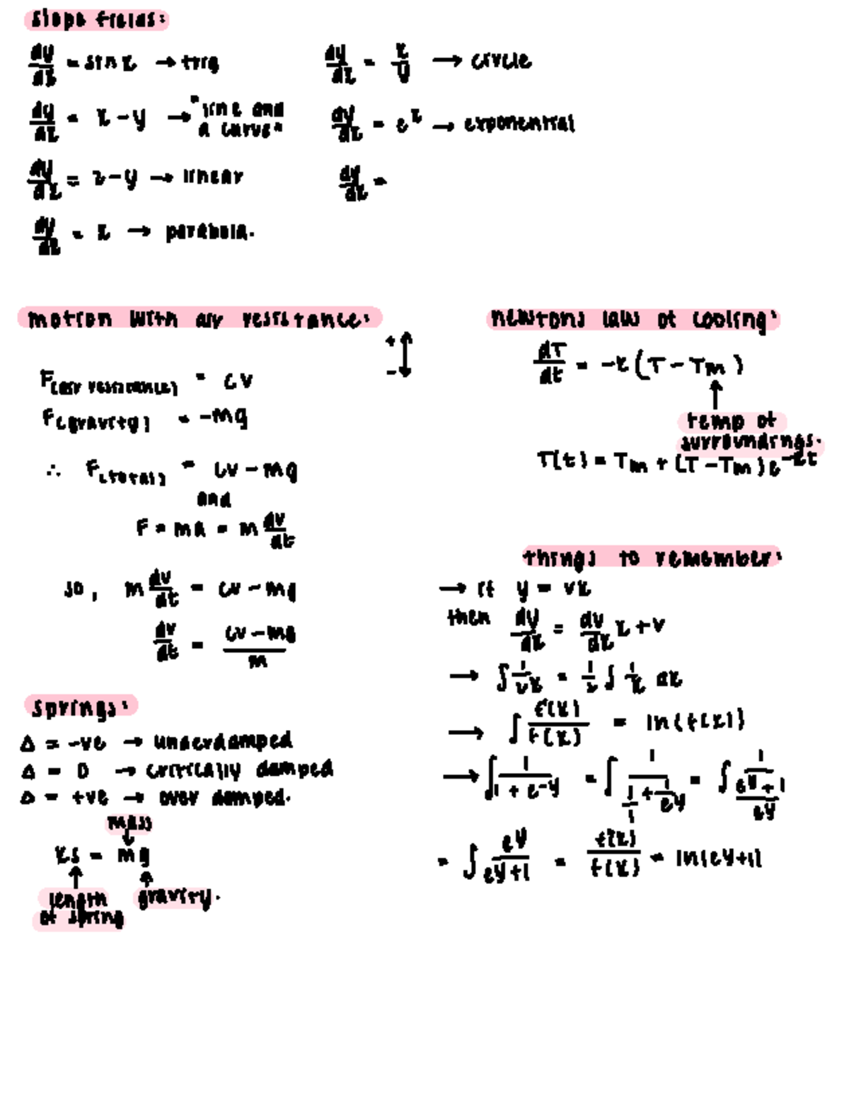 Math1052 Mid Sem Study - Summary Notes by Chapter - Studocu