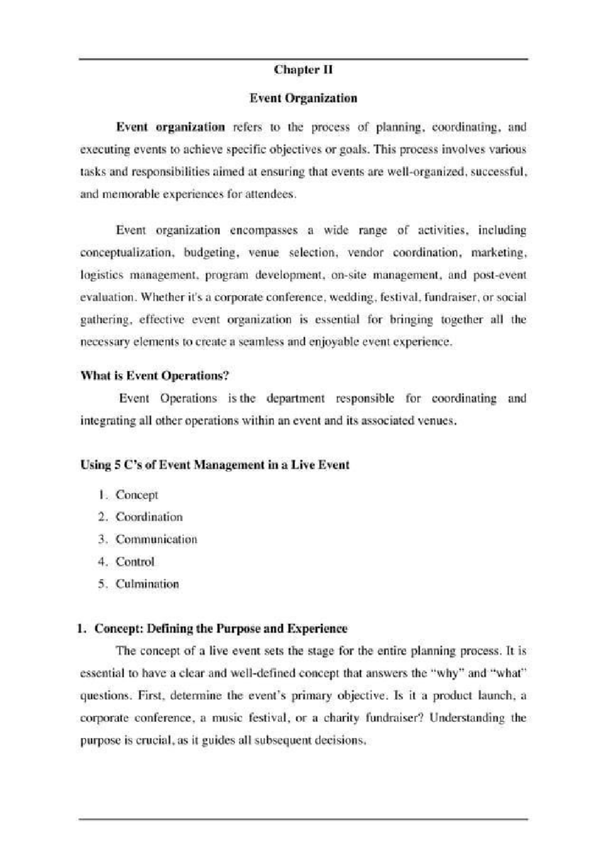 Lecture Notes: Event Management Service (Module 2) - Planning ...