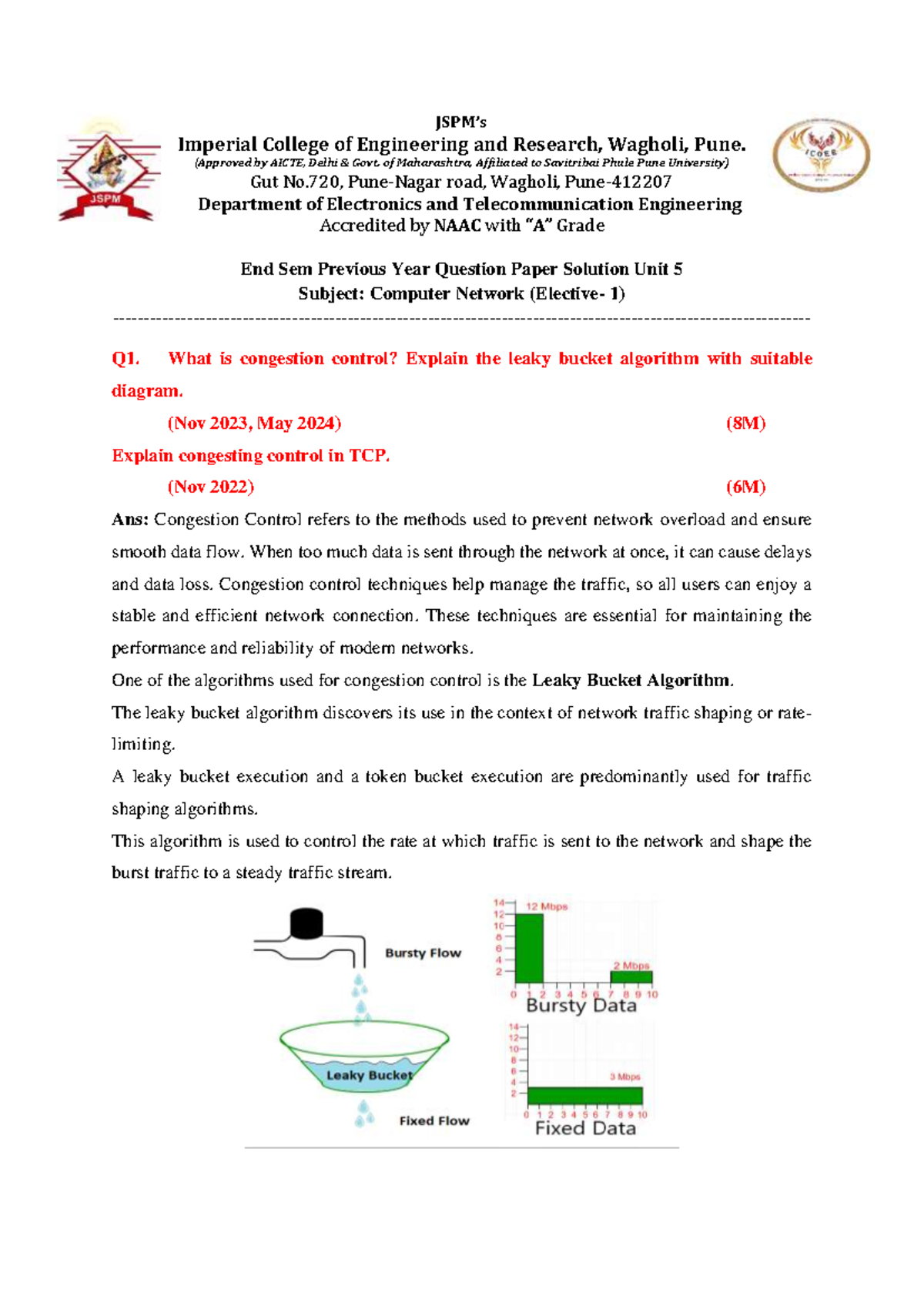 CN PYQ Unit 5: Computer Networks End Sem Previous Year Questions ...