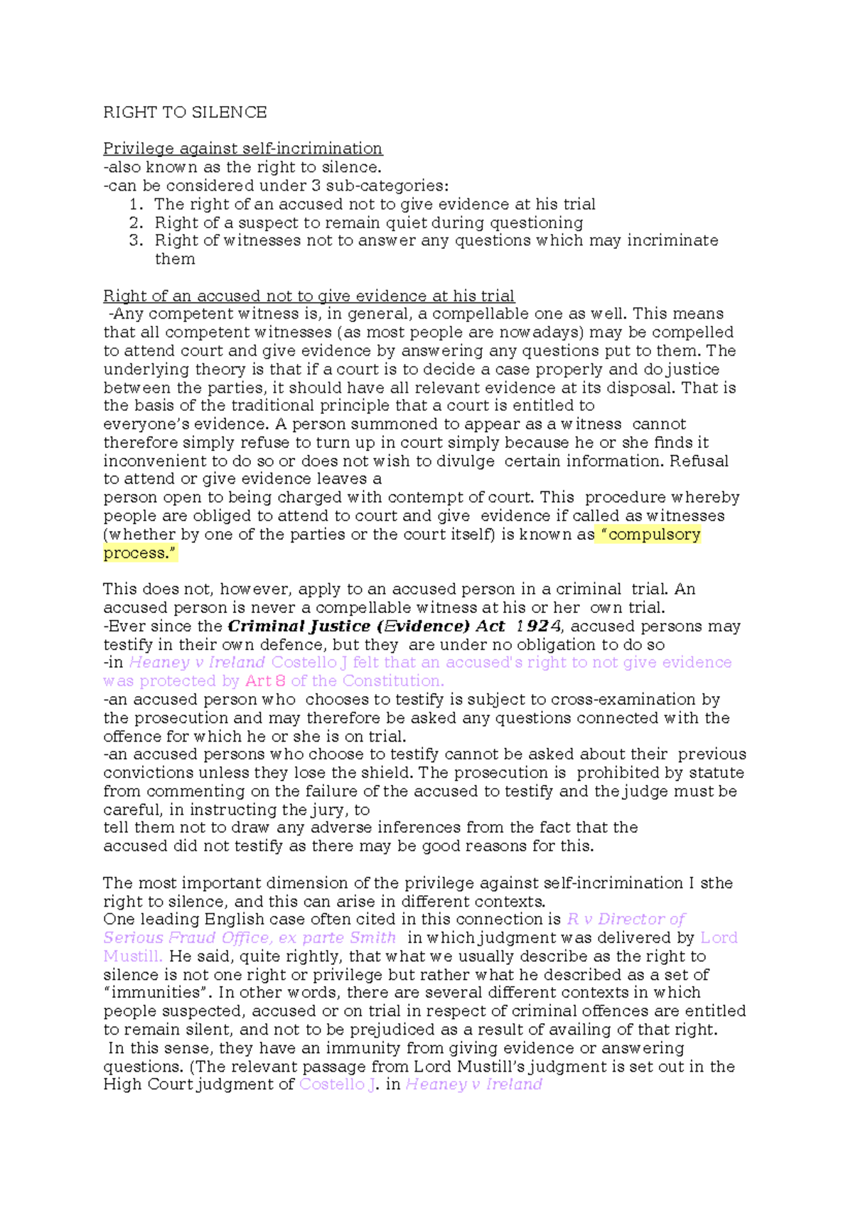 RIGHT TO SILENCE: Legal Privileges and Implications in Criminal Trials ...
