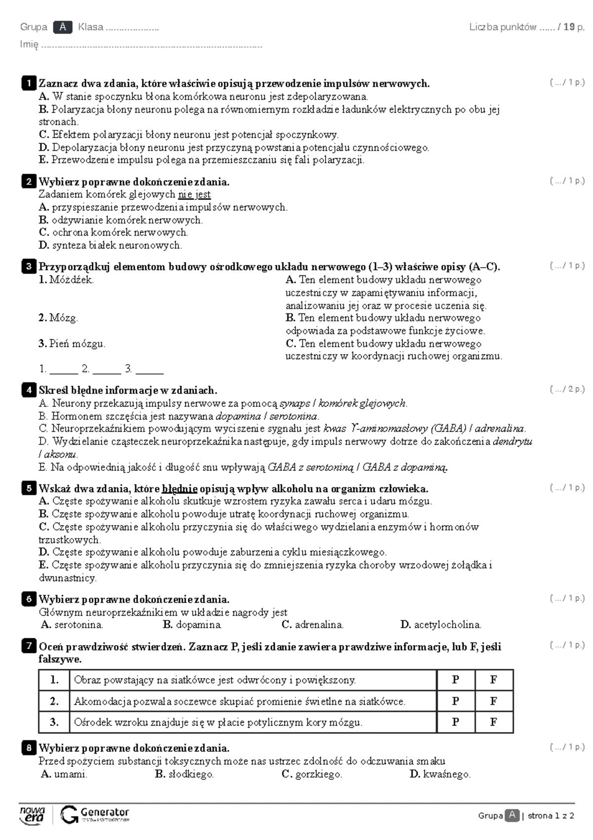 Biotechnologia Sprawdzian Biologia Na Czasie 1 www.studocu.com