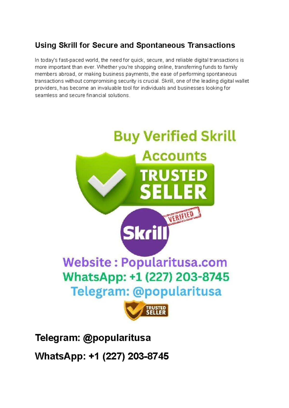 Understanding Skrill: A Comprehensive Guide to Digital Payments - Studocu