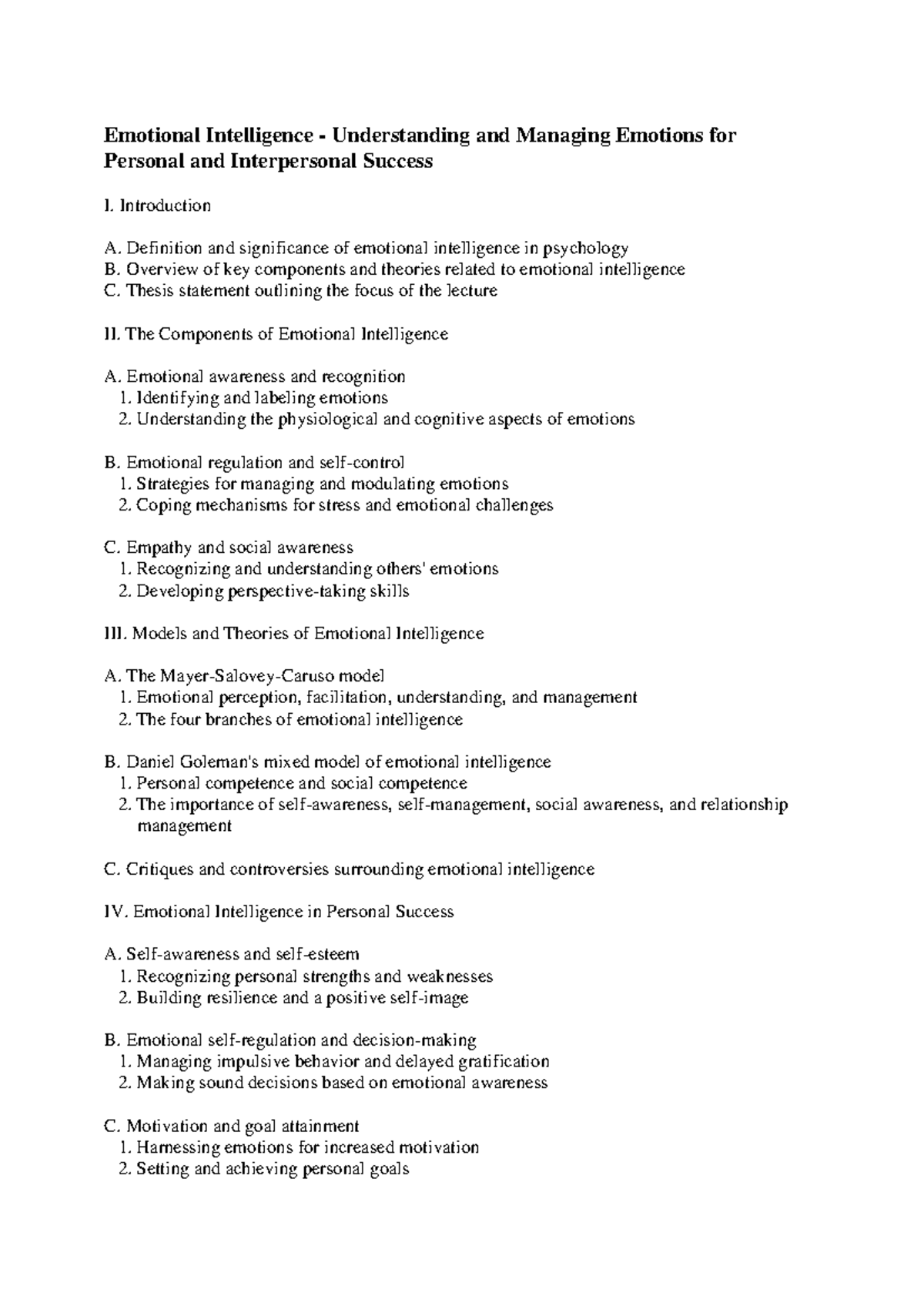 Emotional Intelligence: Key Insights for Personal & Interpersonal ...