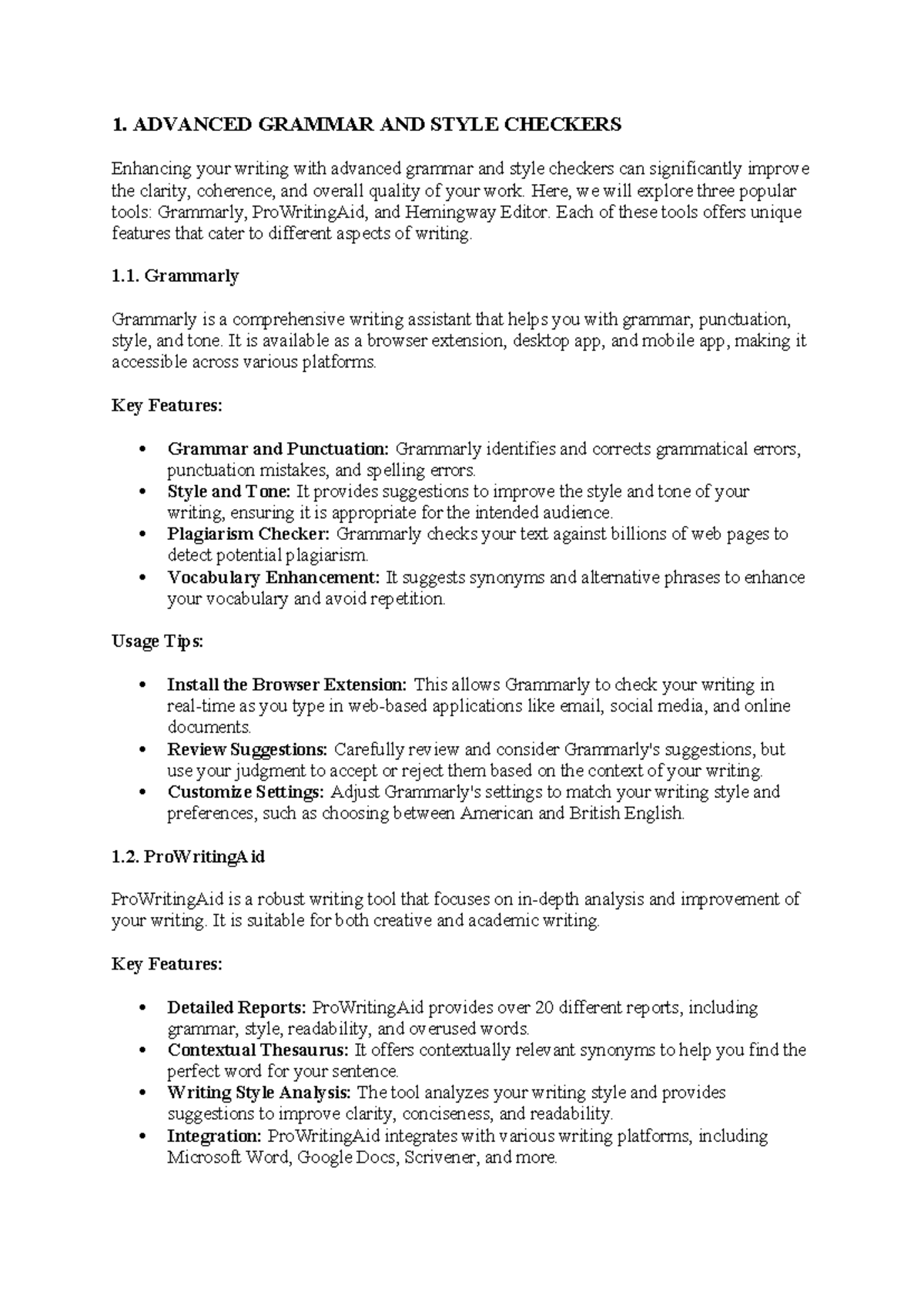 1. Writing Tools: Advanced Grammar, Style Checkers & Reference ...