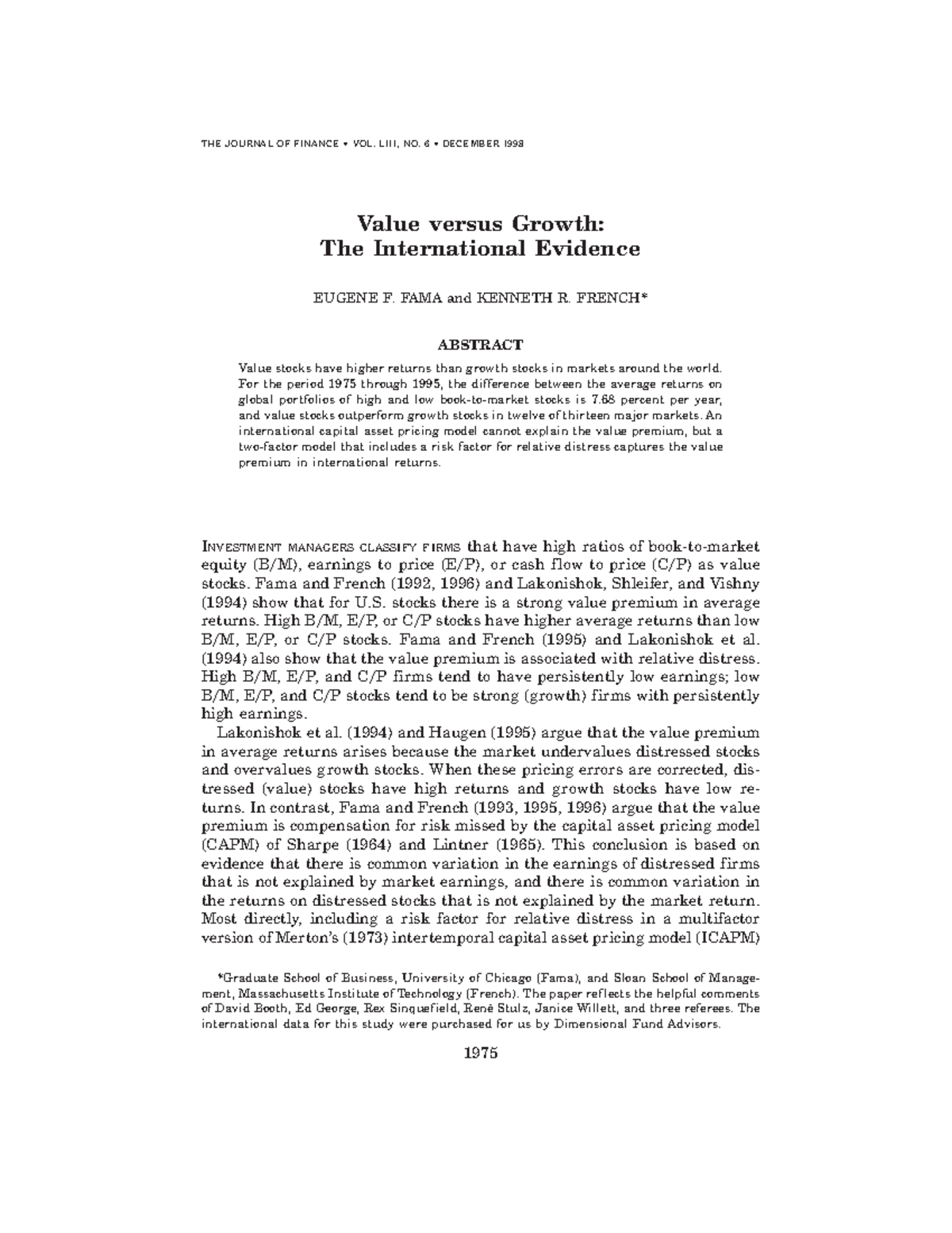 5 - tchv02 - Value versus Growth: The International Evidence EUGENE F ...