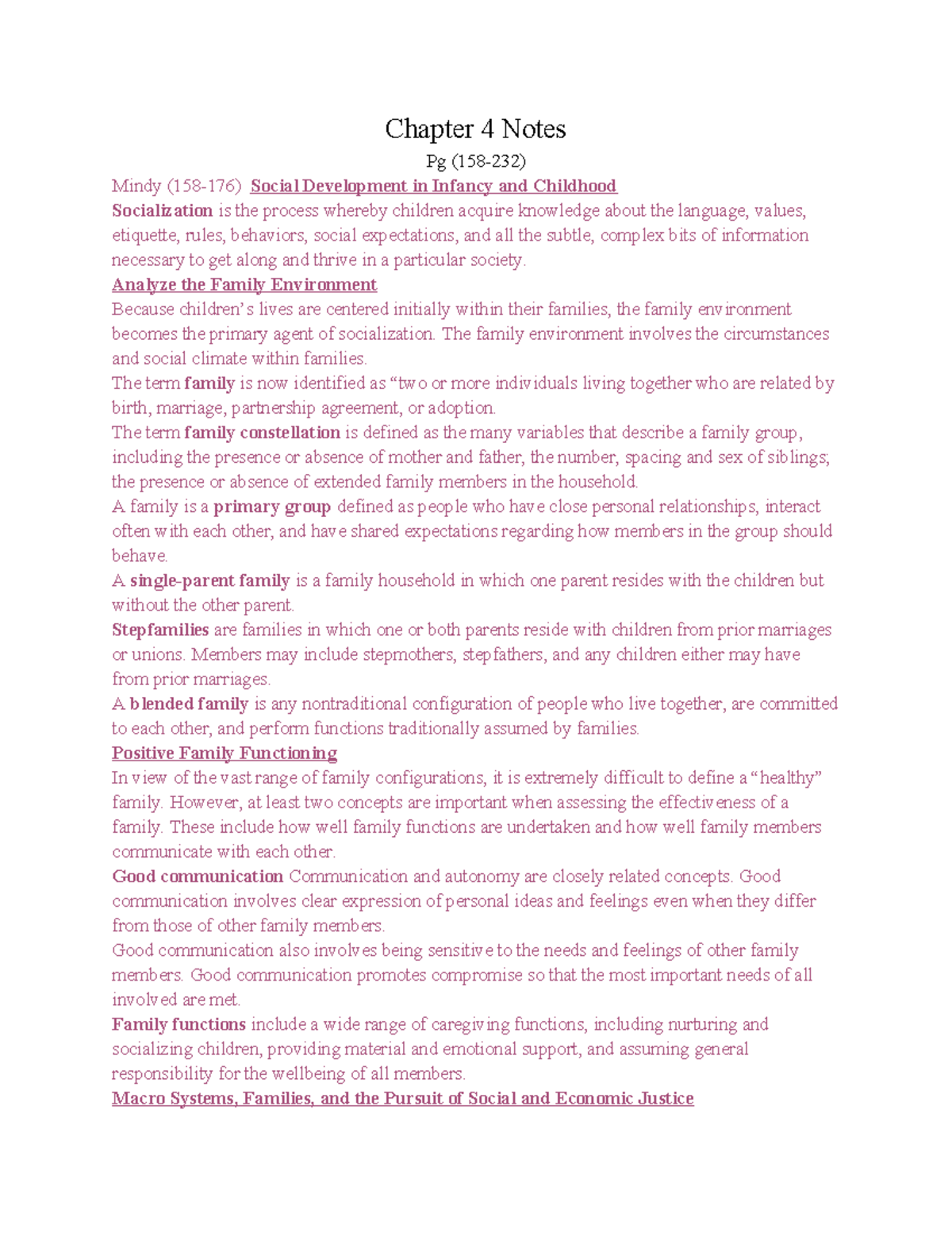 Chapter 4: Social Development in Infancy & Childhood Notes - Studocu