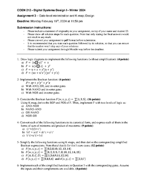 Lab4 - LAB DESCRIPTION - COEN 311 Lab 4: Flow control T. Obuchowicz ...