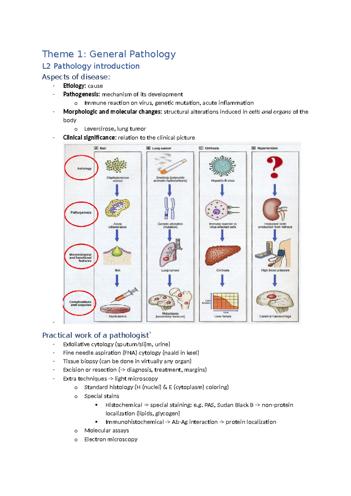 Human Pathology Notes: General & Cellular Pathology L2 - Studeersnel