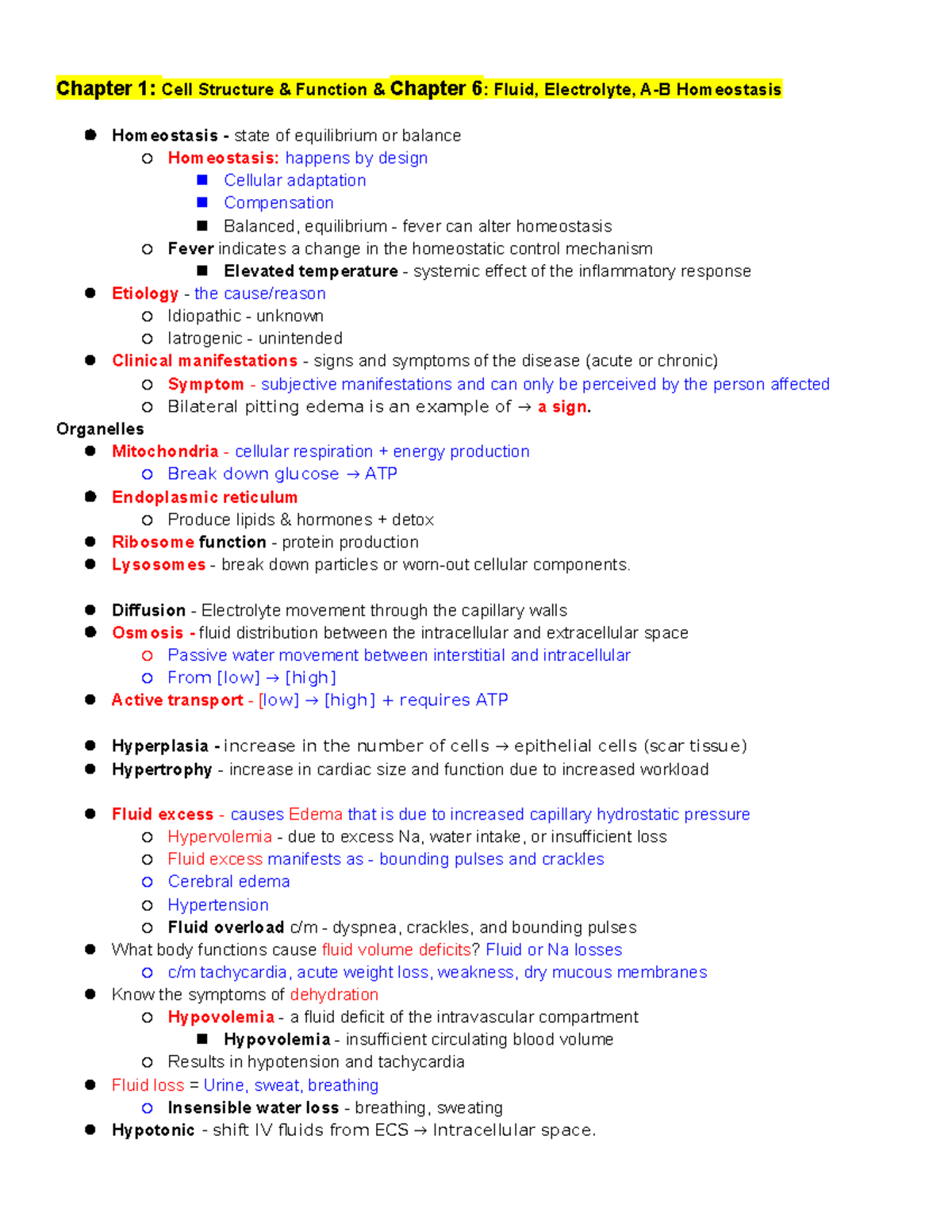 Exam 1 Study Guide: Chapters 1, 2, 6, 12, 13, 14 Overview - Studocu