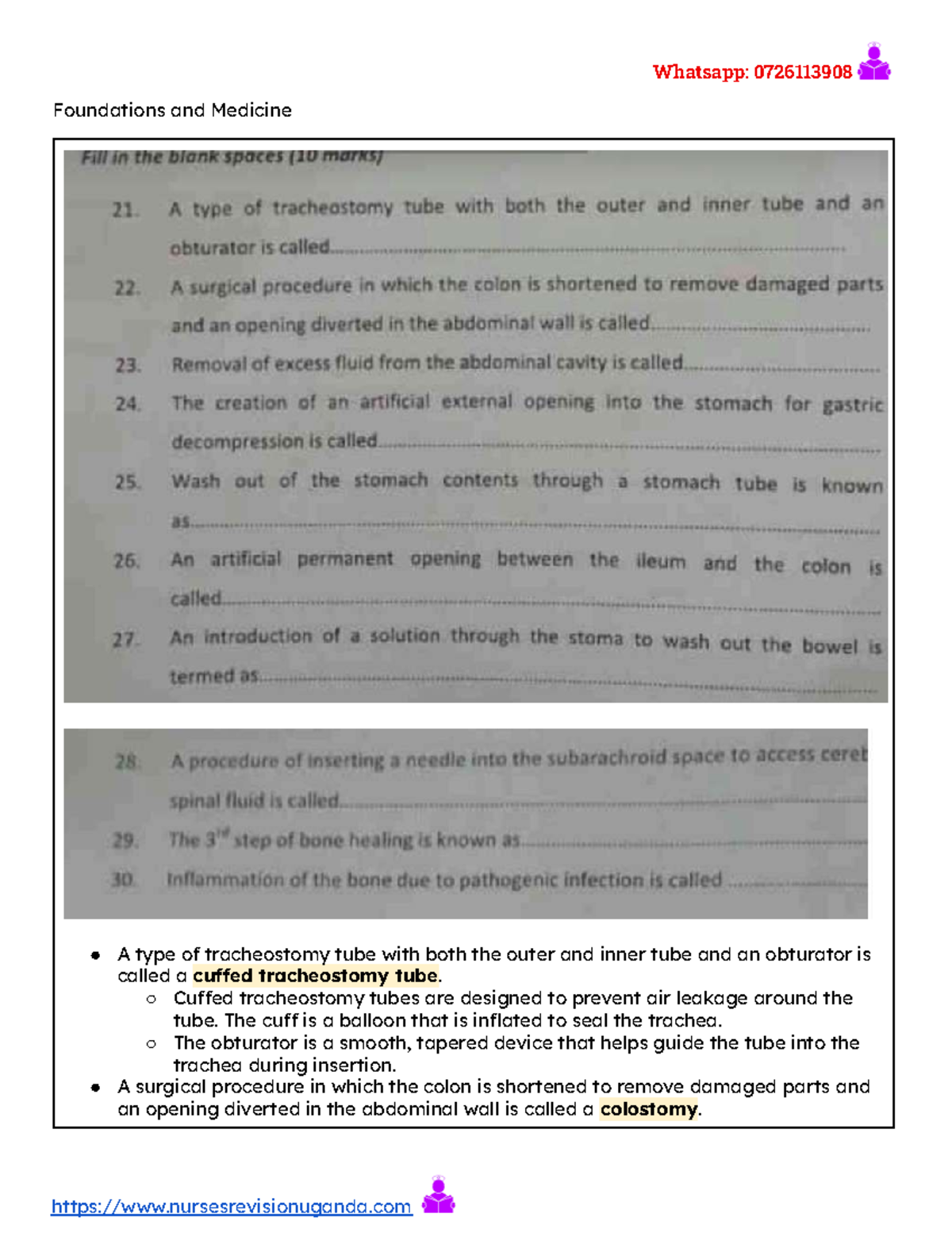 Nursing Care Plan for Abdominal Paracentesis Procedure (NUR 101) - Studocu