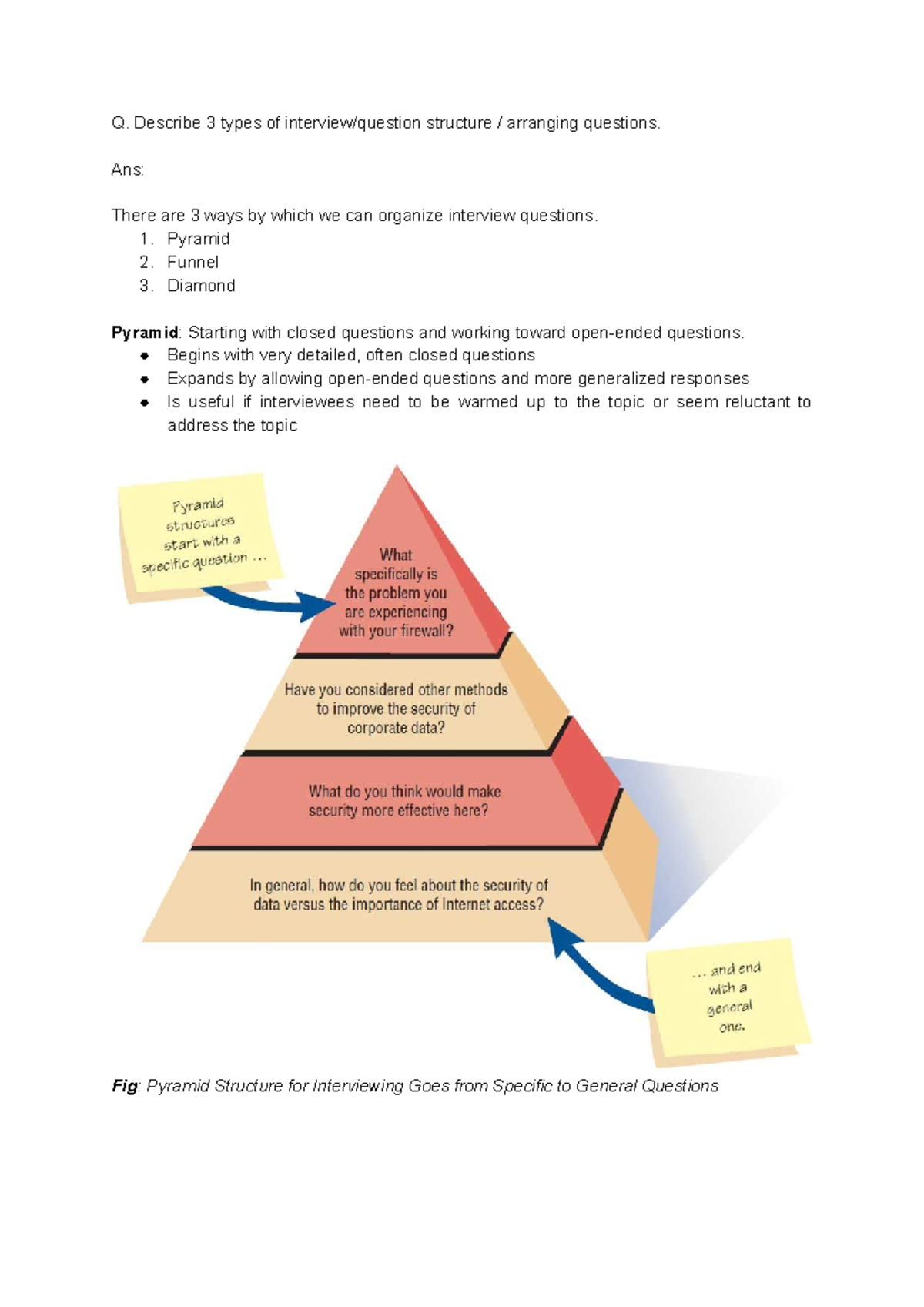 System Analysis Design Course: Final Exam Notes on Interview Types and ...