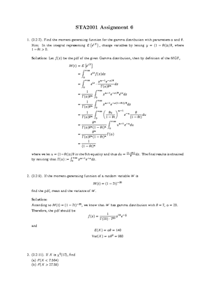 STA2001 2024W - This is lecture notes. - STA2001 Assignment 4 Deadline ...