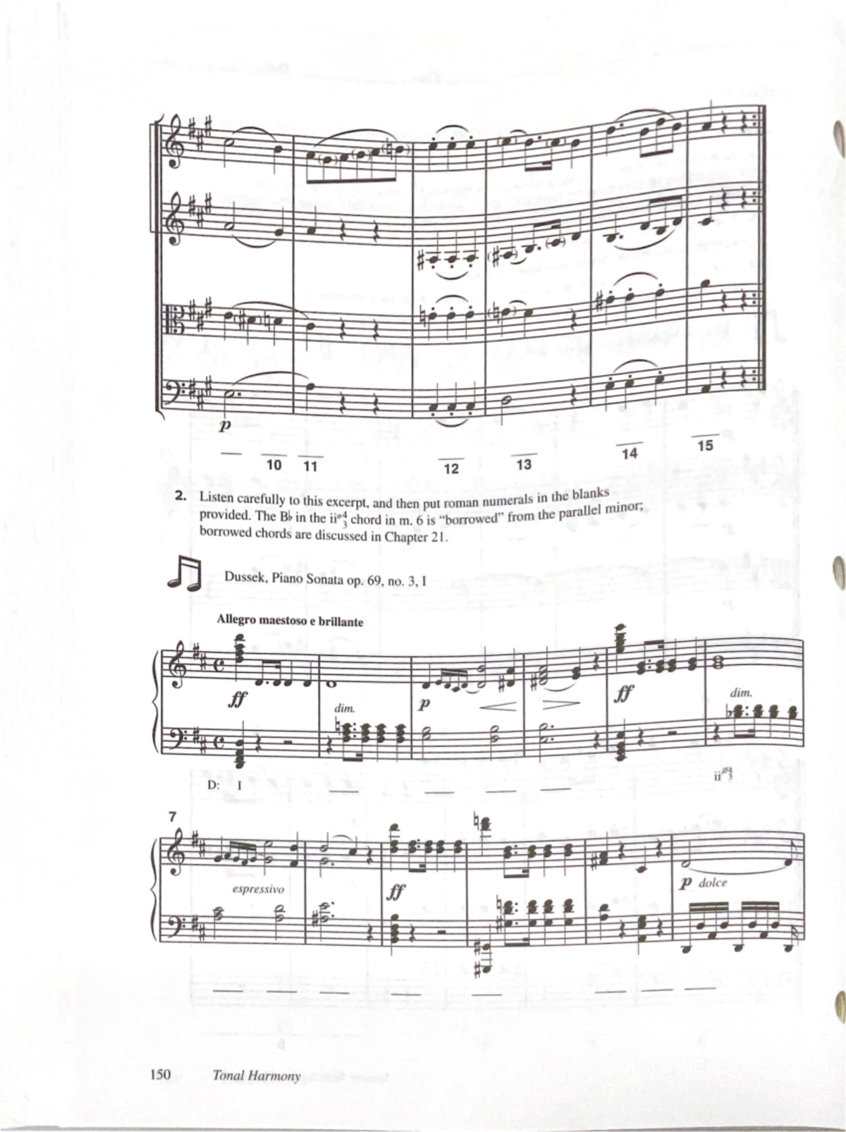 Tonal Harmony Workbook: Exercises & Analyzes - Chapters 17