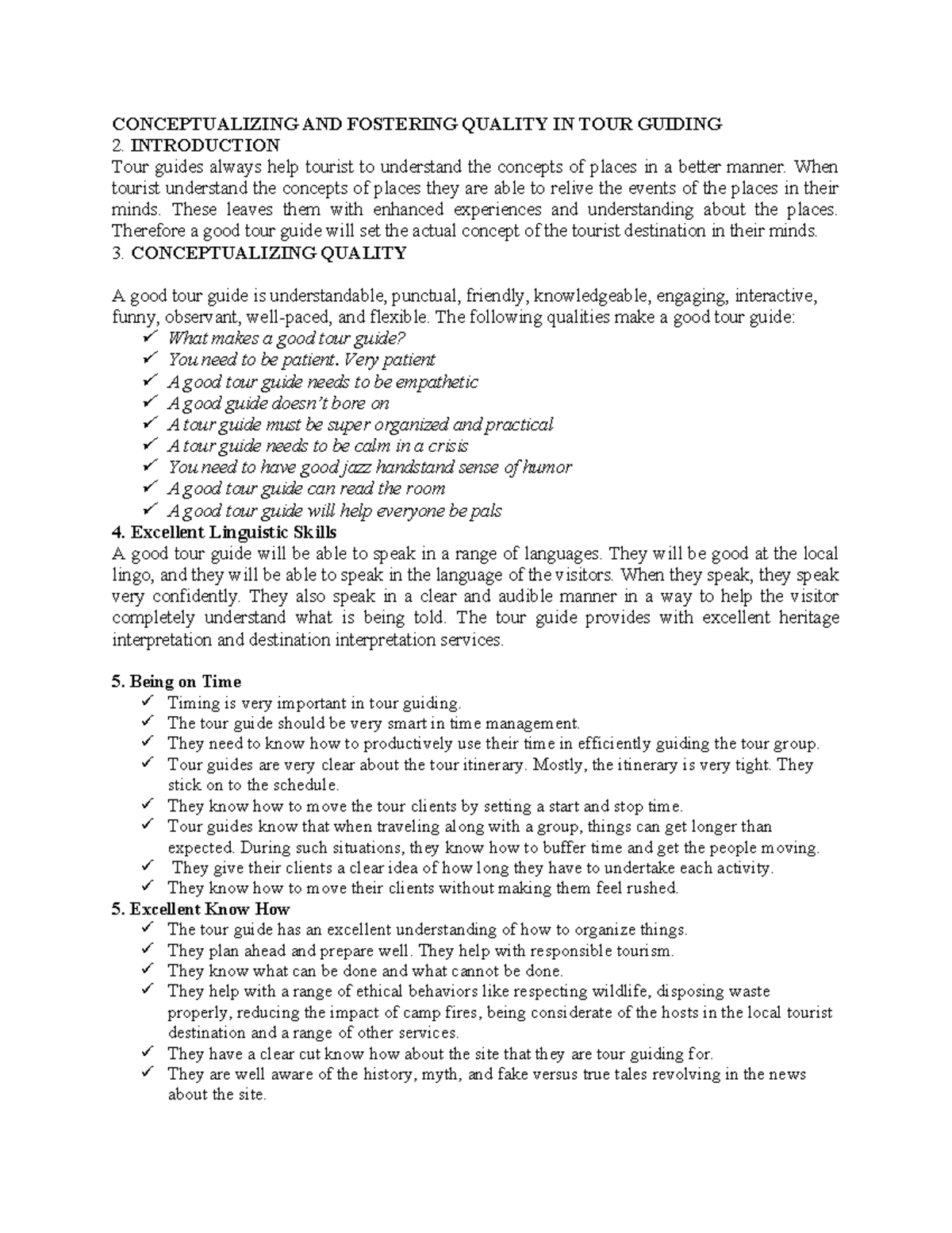 Tour Guiding Handout 1 - Lecture Notes on Quality Attributes - Studocu