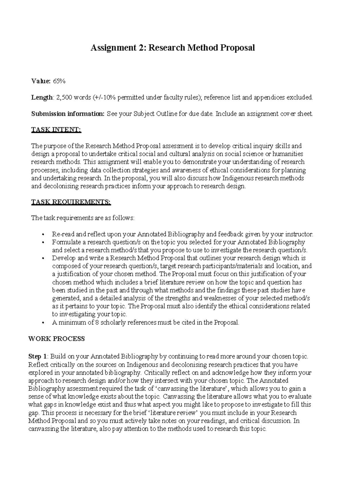 A2: Research Method Proposal for International Studies - Assignment 2 ...