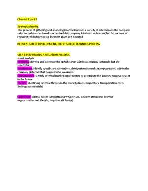 Retail Management - Study Notes & Assignments - Studocu