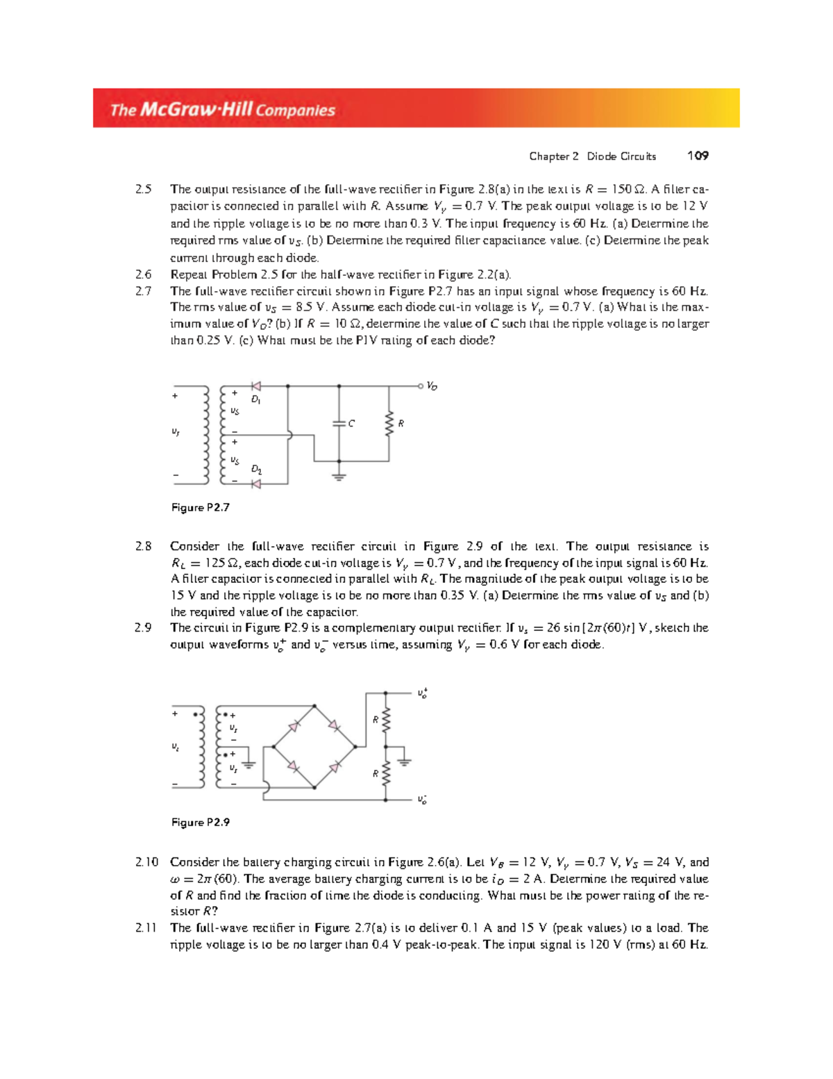 Chapter 2 Diode Circuits: Analysis and Design of Rectifiers and Zener ...
