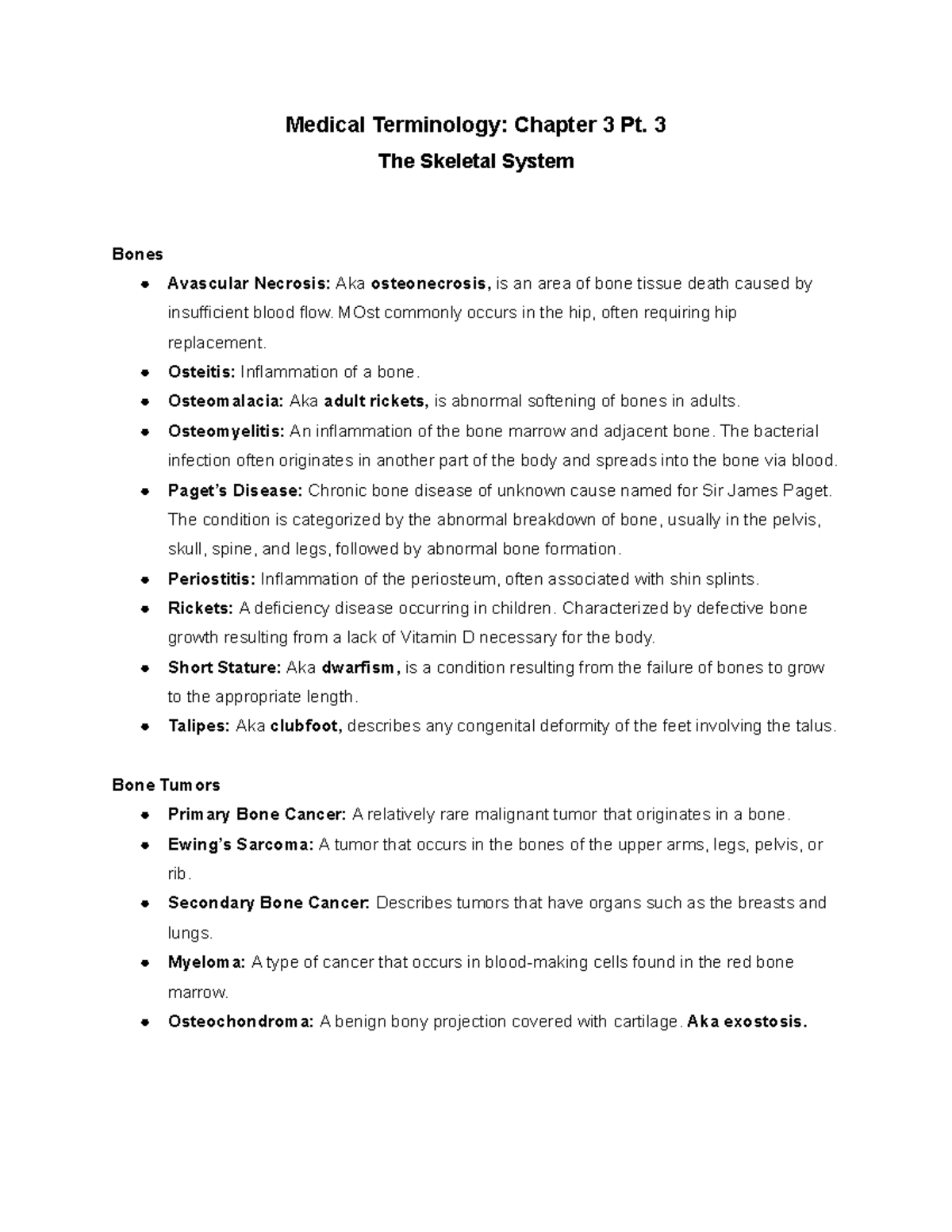 Abnormal Bone Formation Medical Term