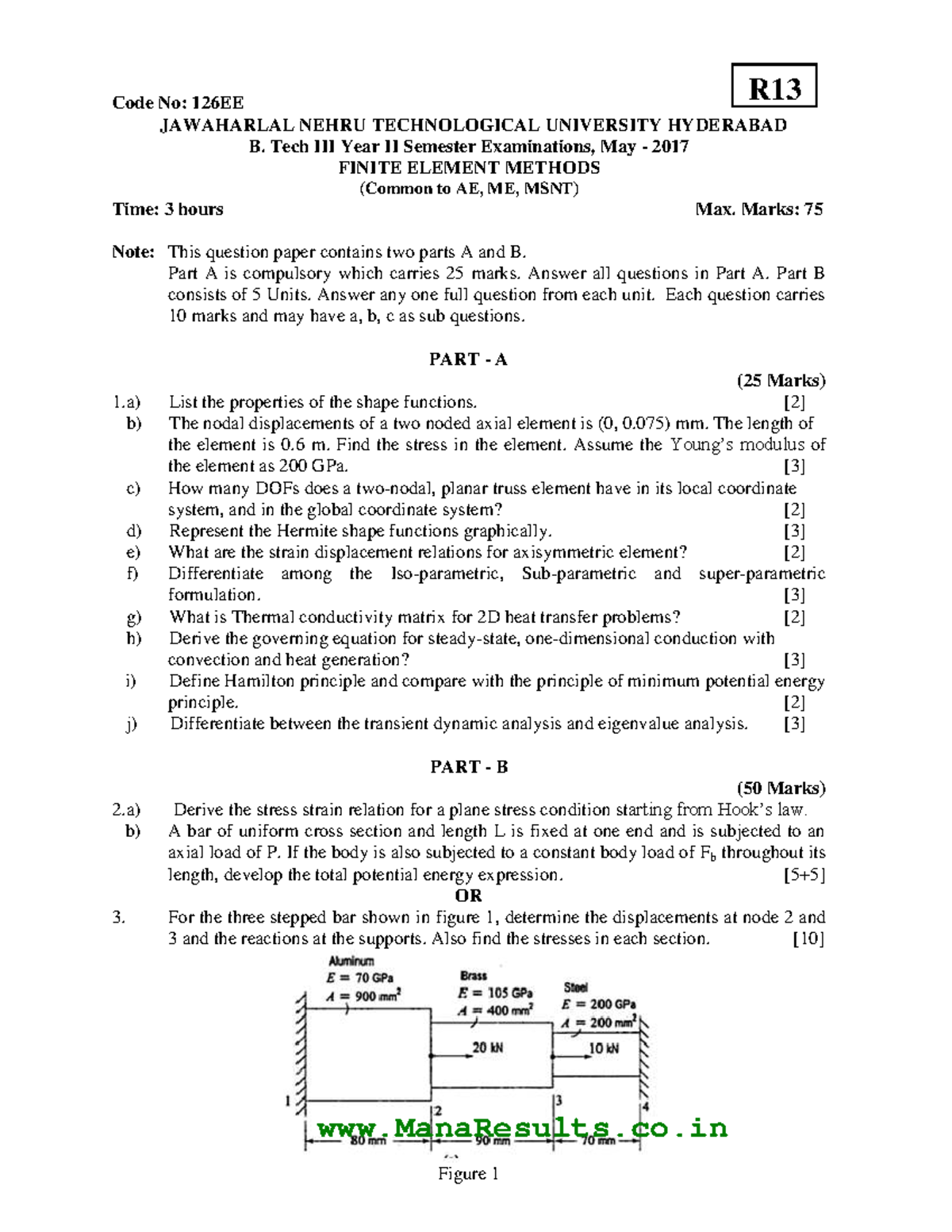 FEM 2017 - Previous Year Exam Questions for 126EE B.Tech II Sem - Studocu