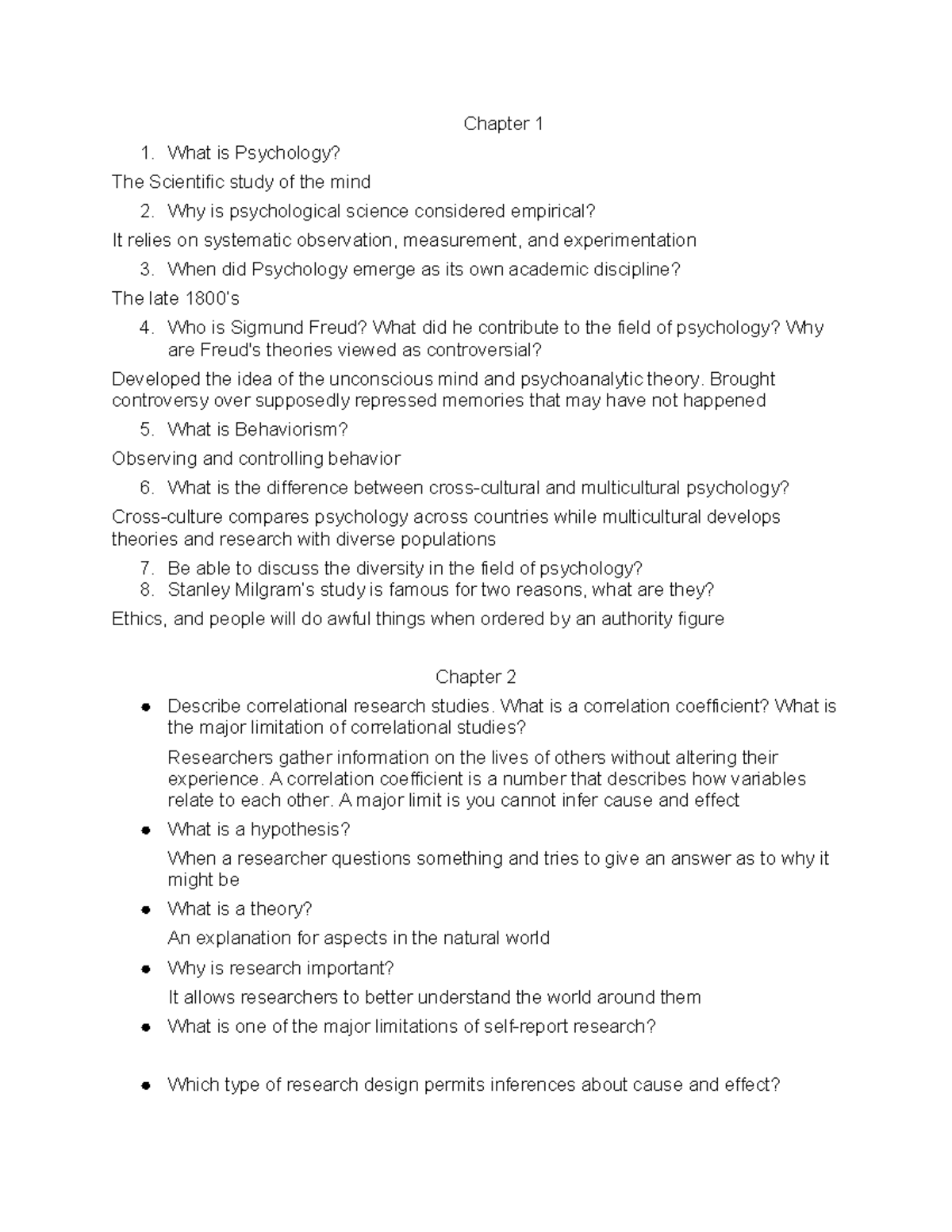 Psychology 101: Key Concepts & Research Methods Overview - Studocu