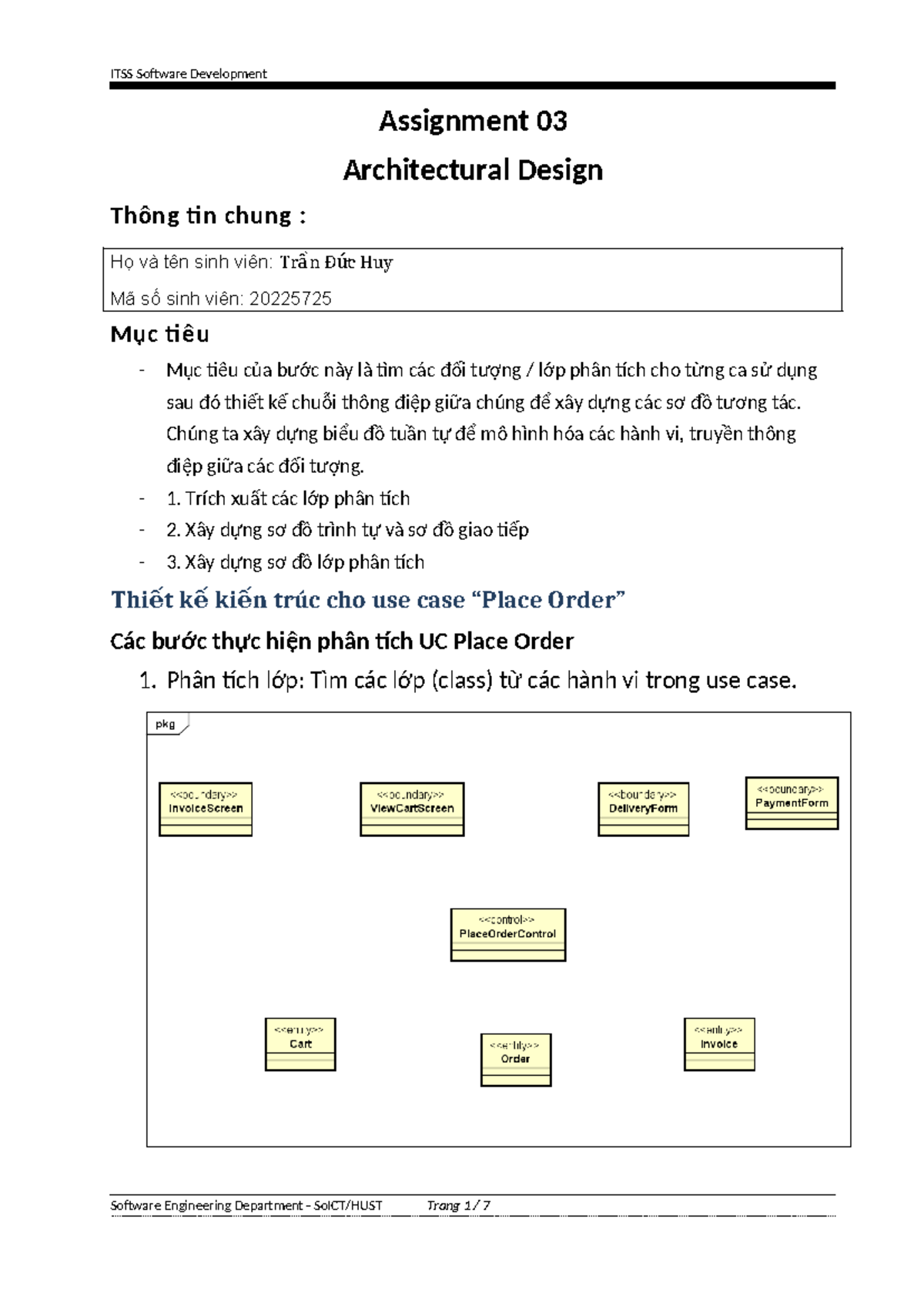 ITSS Software Development Assignment 03: Architectural Design Notes ...
