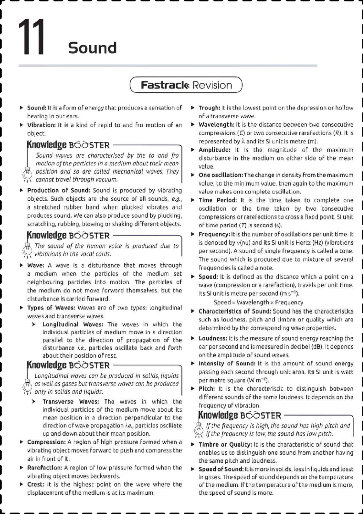 Selfstudys com file-11 - 11 Sound Fastrack Revision Sound: It Is a form ...