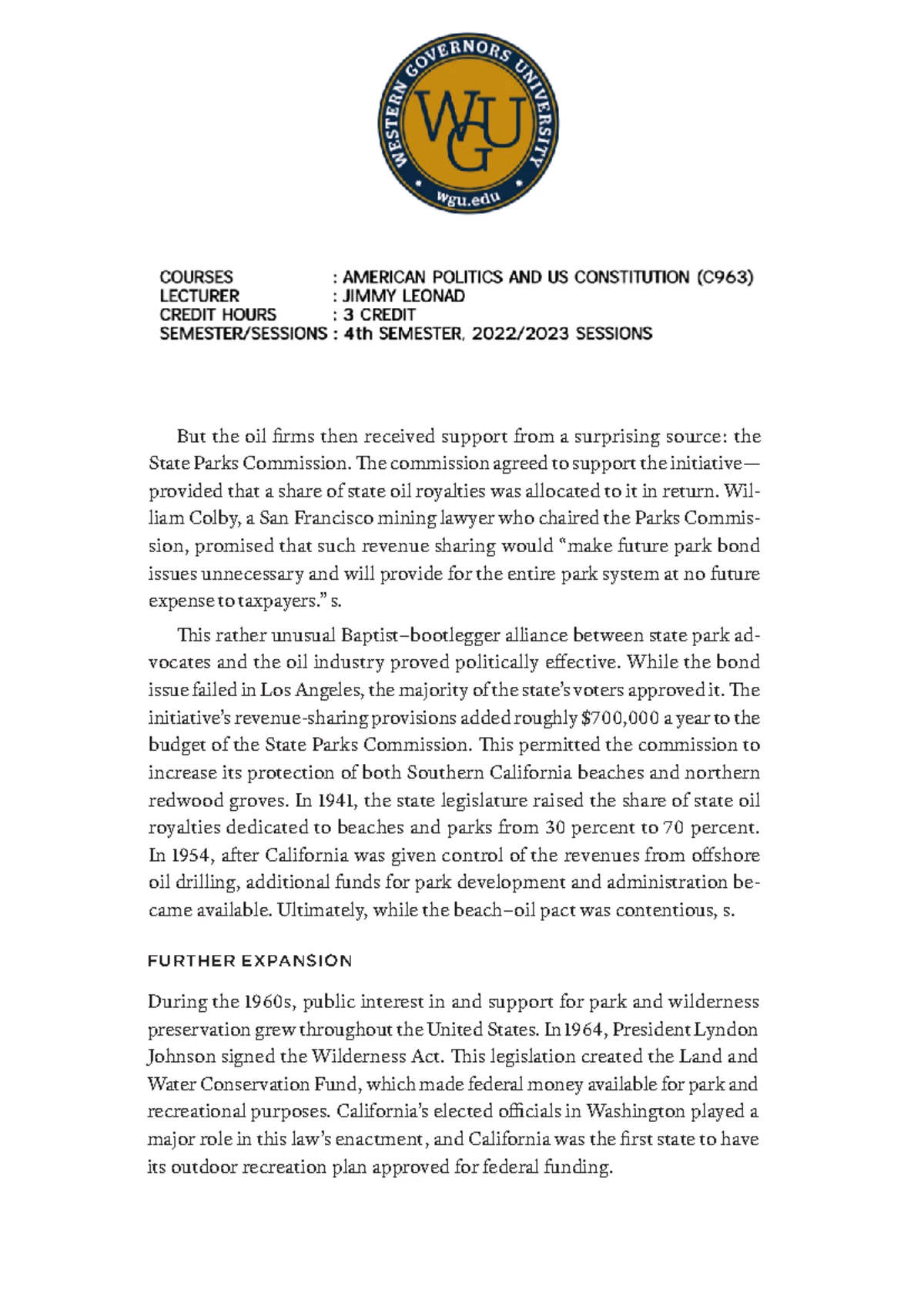 C963 American Politics & U.S. Constitution Note Taking Guide: Sec 1 ...