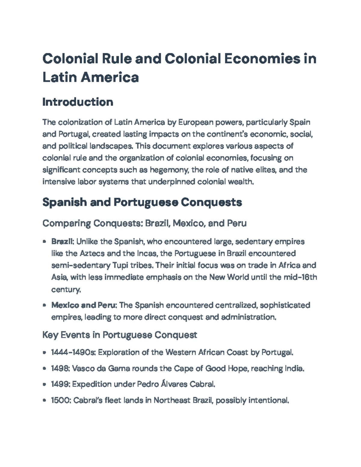 Colonial Latin America: Empires, Economy, and Independence Dynamics ...