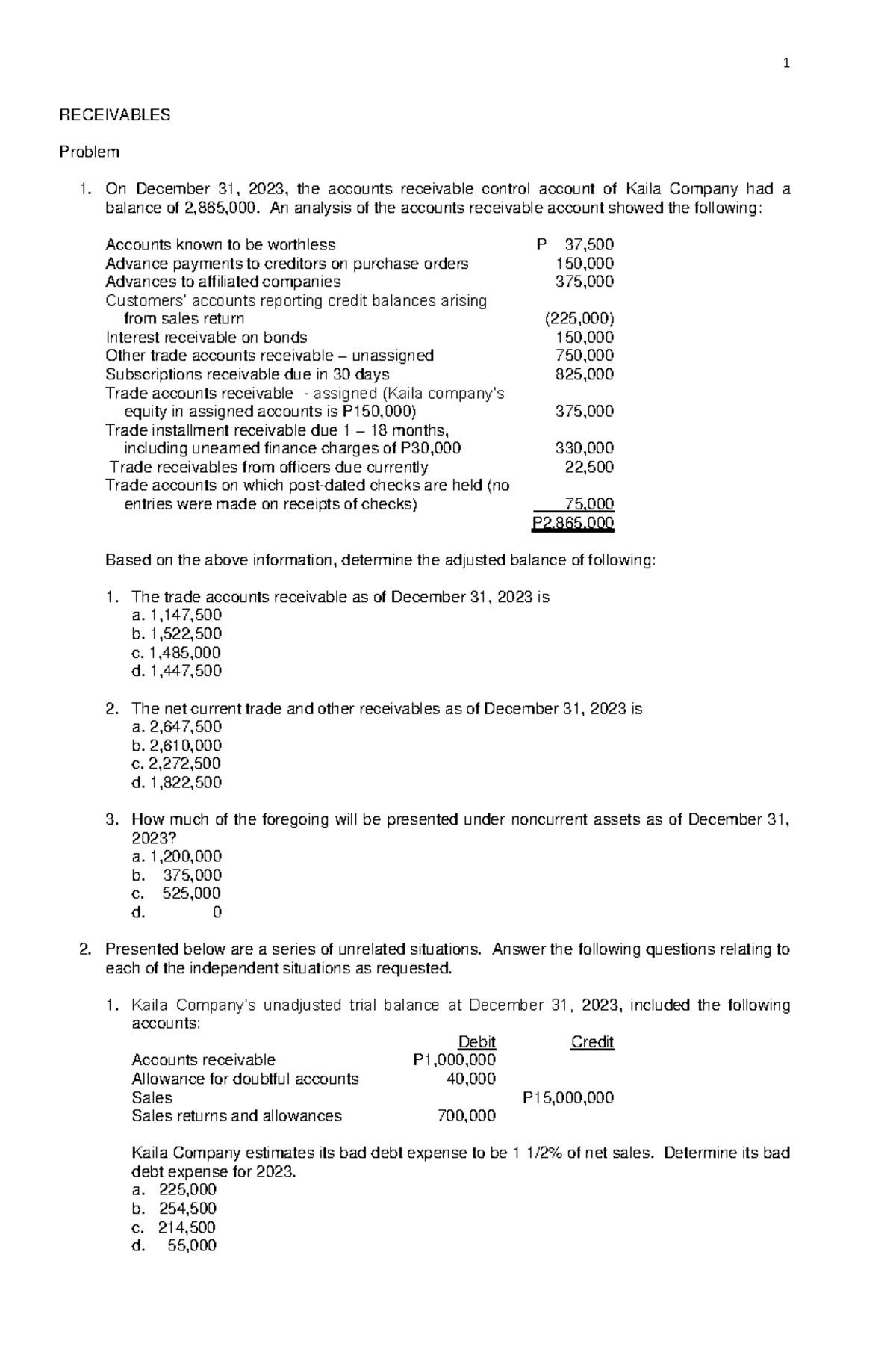 FAR 2023: Comprehensive Analysis of Receivables and Liabilities - Studocu