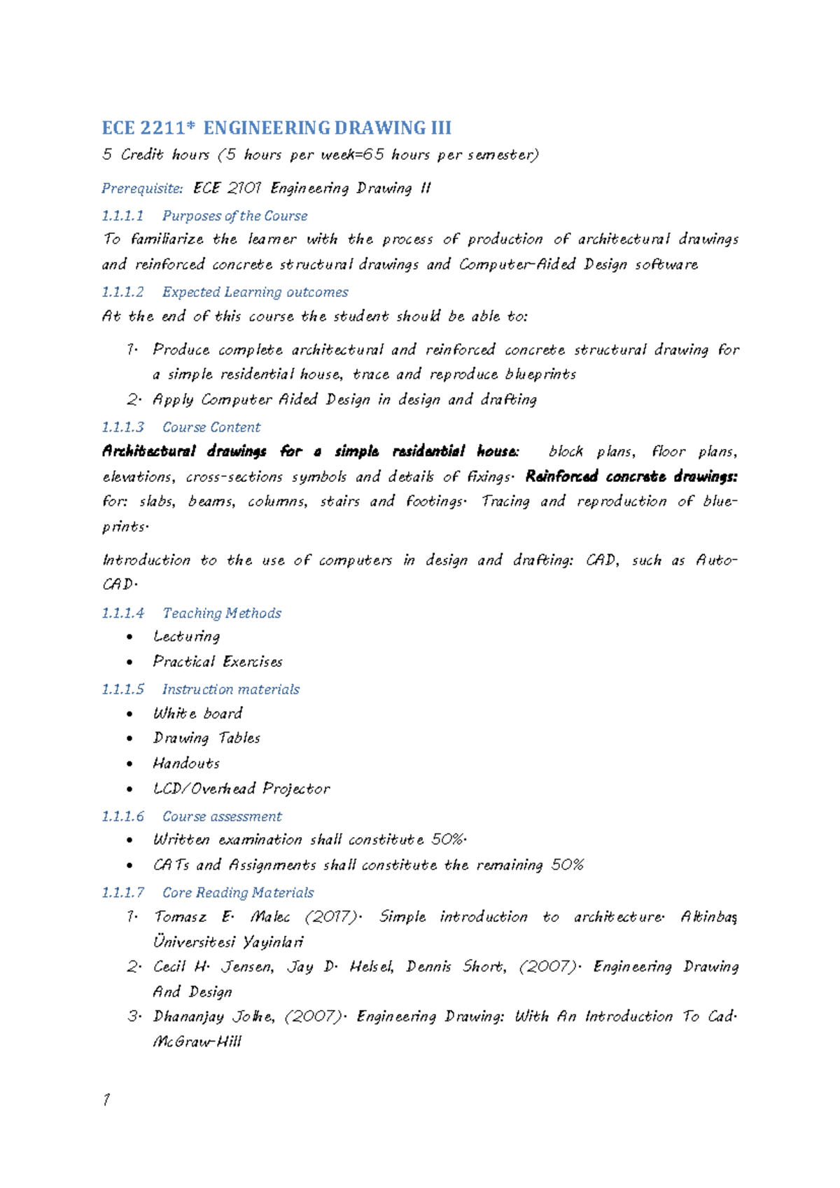 ECE 2211: Architectural Drawing Techniques and Standards Guide - ECE ...