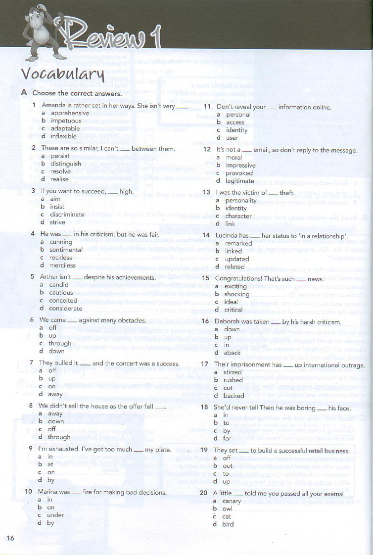 ENG 101 - Vocabulary Review 1: Correct Answers & Analysis - Studocu