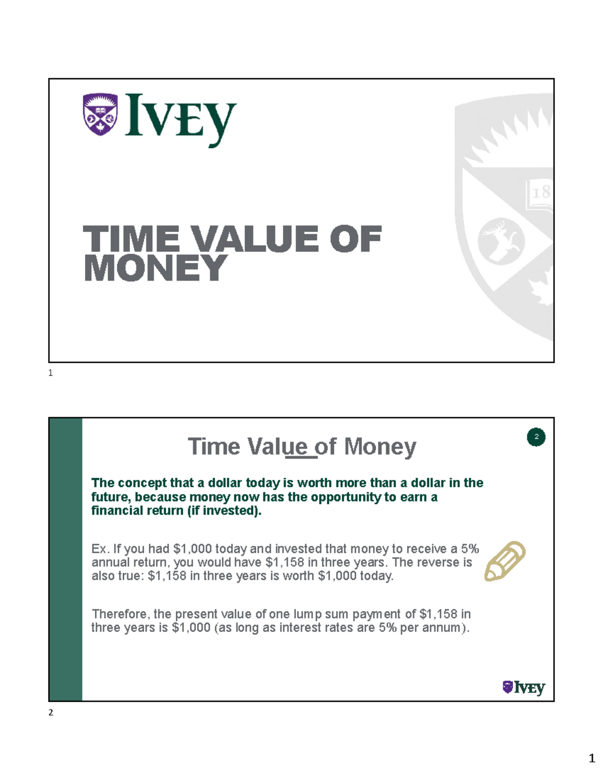 BUS 2257 Final Exam Notes: Time Value of Money Concepts - Studocu