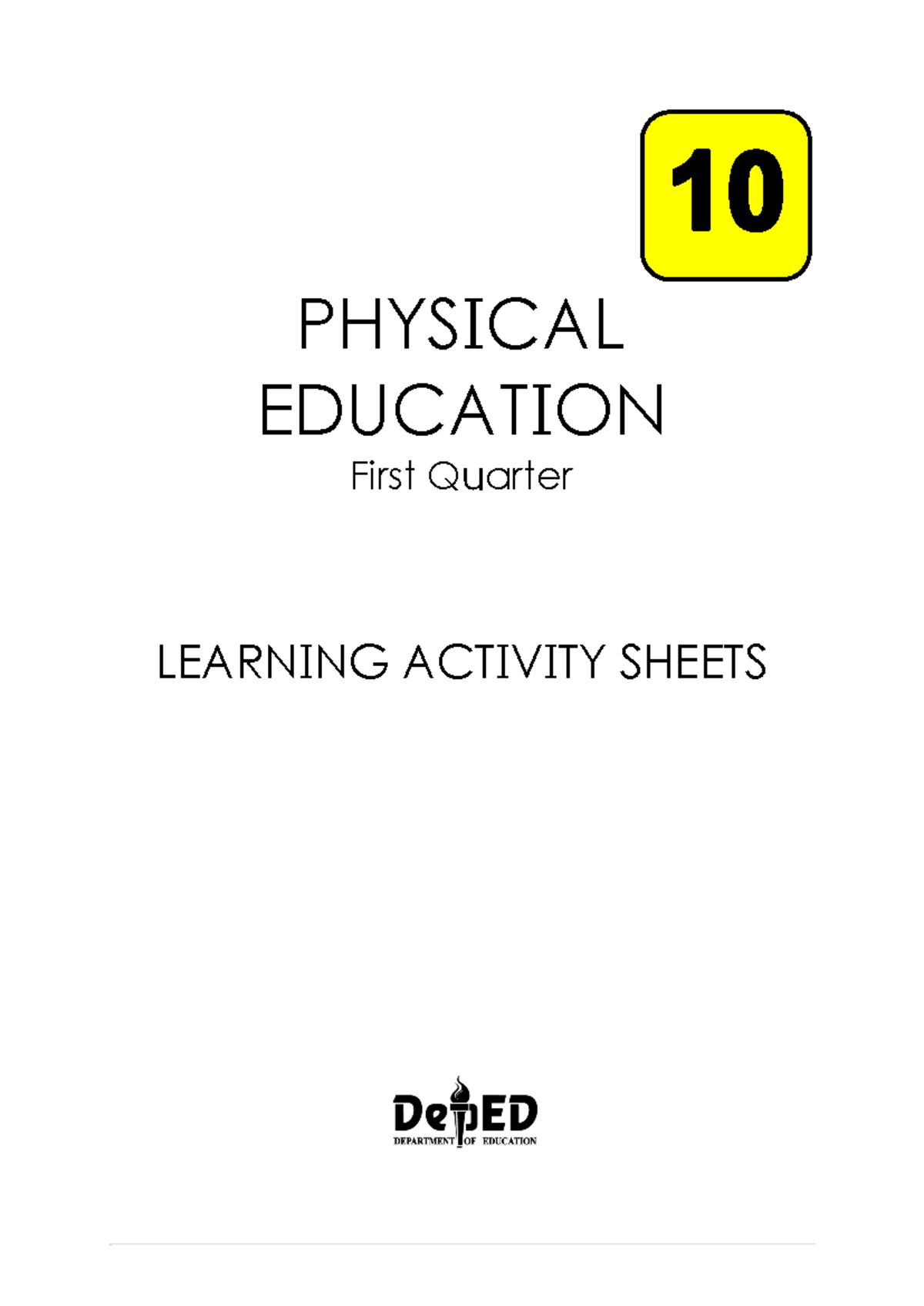 Grade 10 PE Learning Activity Sheets: Lifestyle & Weight Management ...