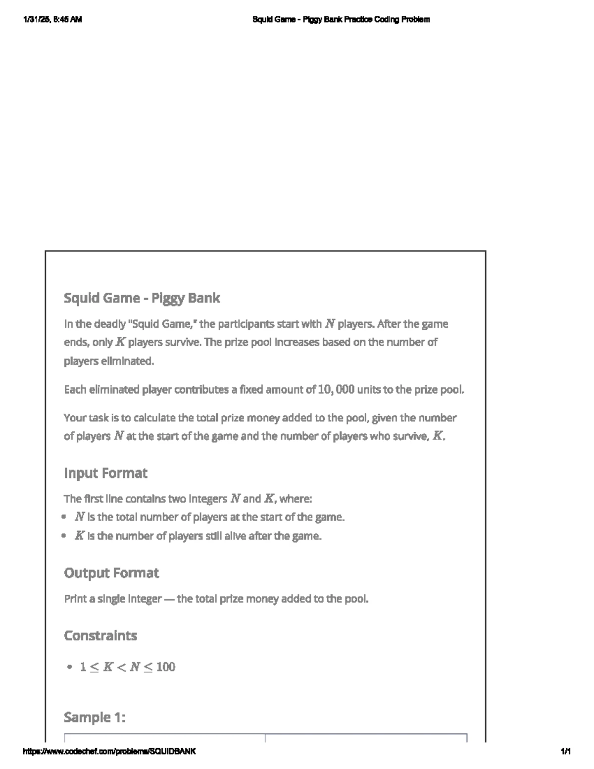 Codechef Round Practice Problem (Codechef 2) - Studocu