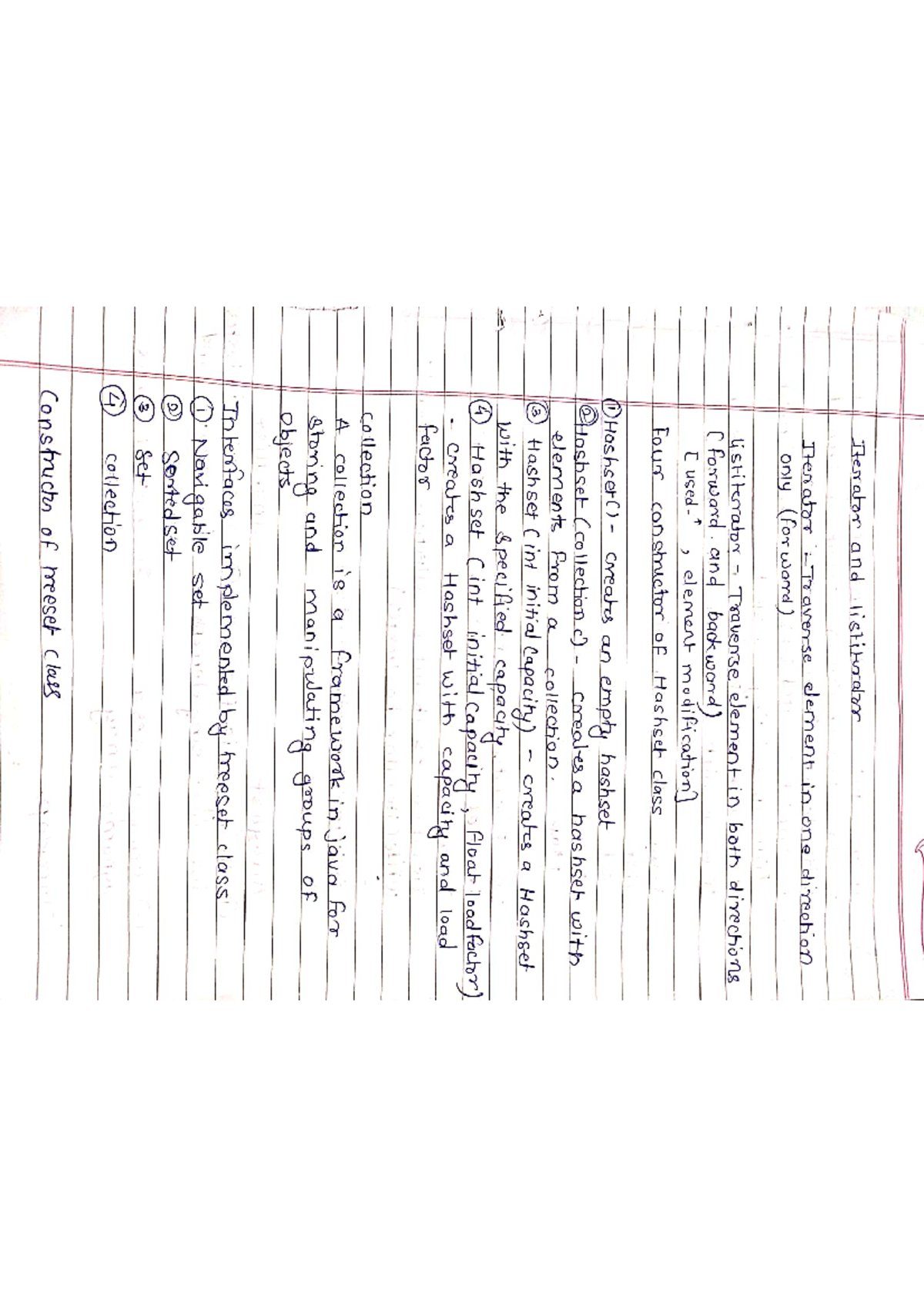 Advanced java notes handwritten - Iterator and listiturator Iterator ...