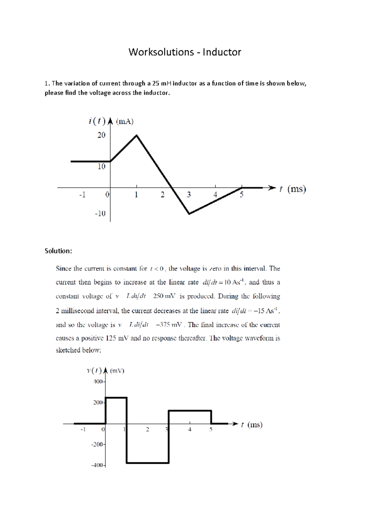 Inductors - Questions with solutions 6 final - Worksolutions - Inductor ...